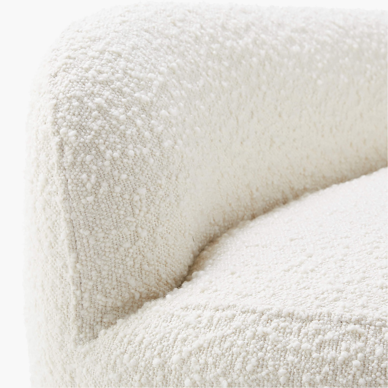 Orleans Warm White Boucle Upholstered Bench - image-4