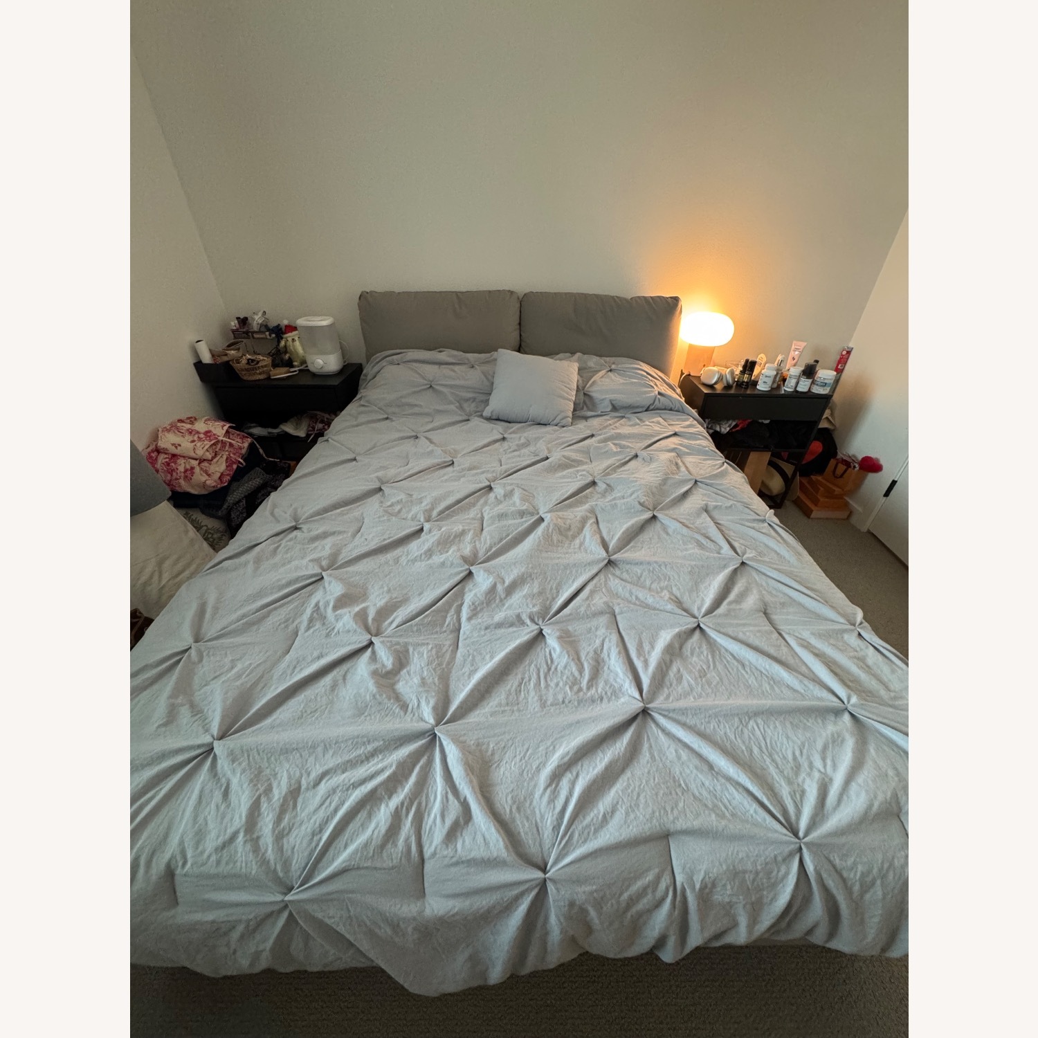 Sagesund Grey Fabric Queen Bed  - image-4