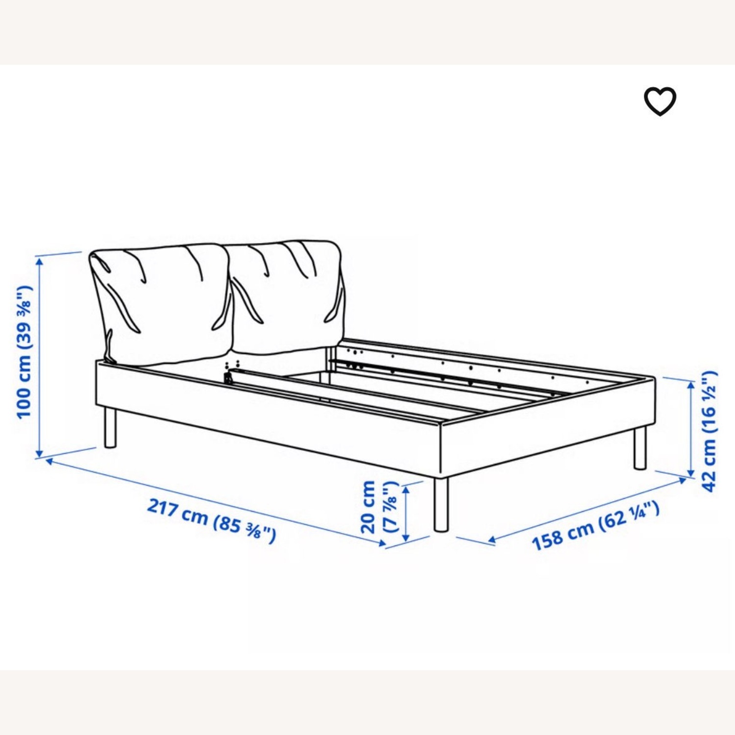 Sagesund Grey Fabric Queen Bed  - image-3