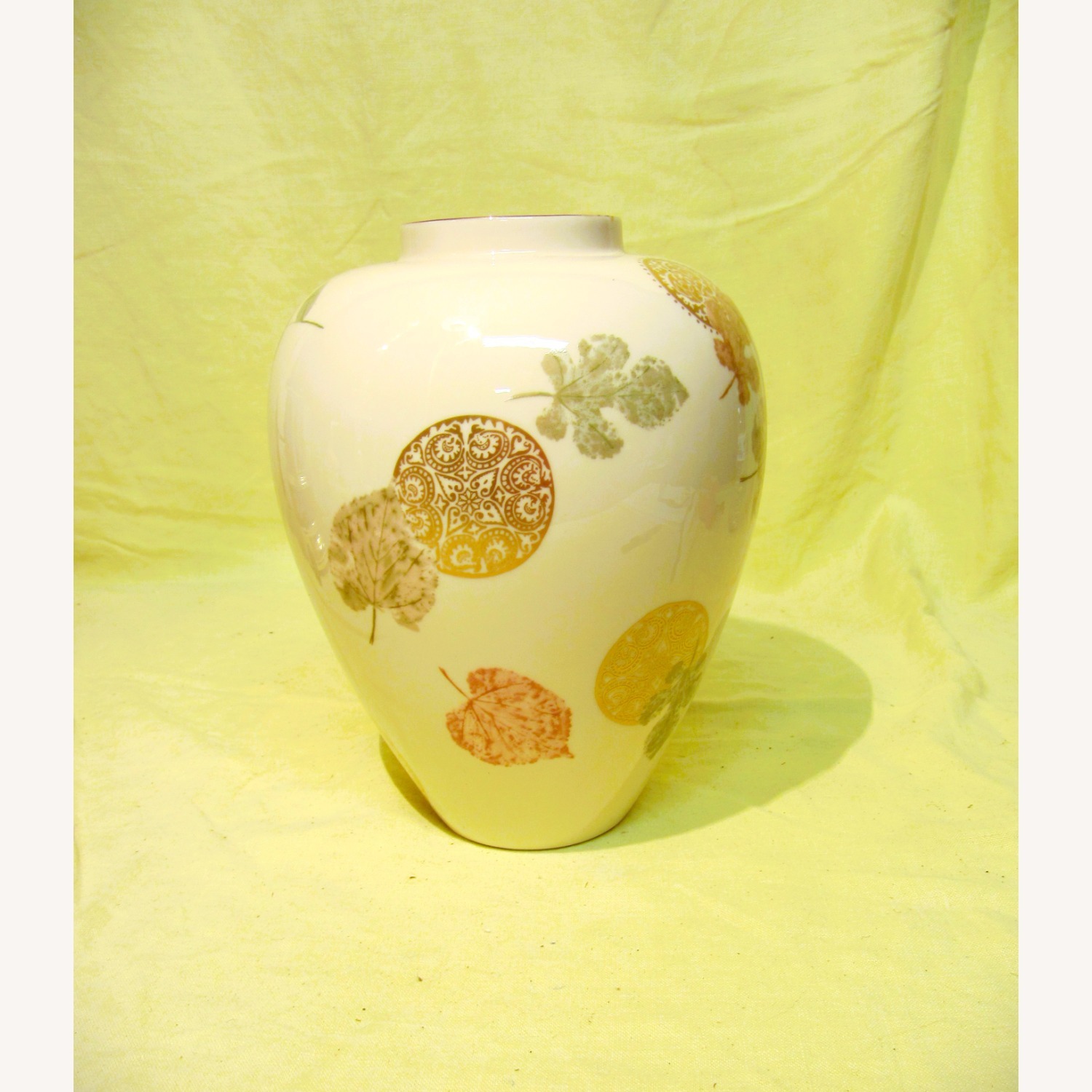 Lenox Natur's Impressions Burn Leaves Vase - image-1