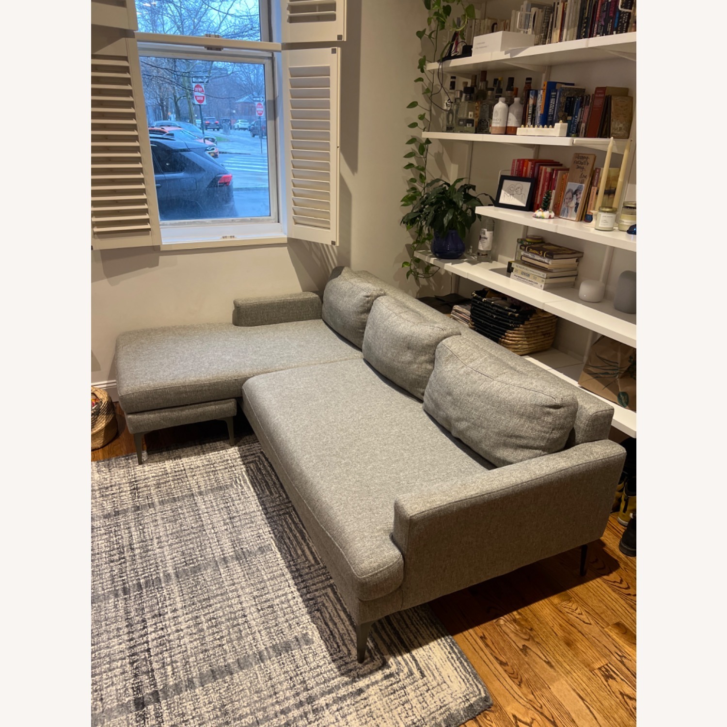 West Elm Andes 2-Piece Reversible Sectional 87" - image-4