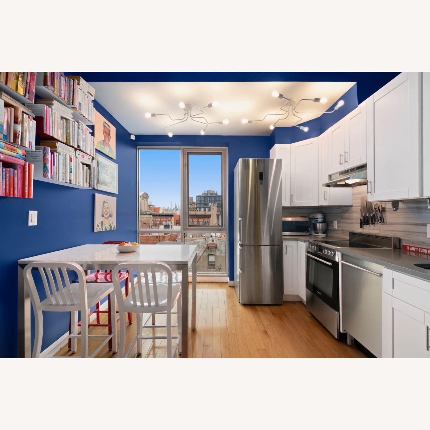 White and Red Counter Height Charis - image-1