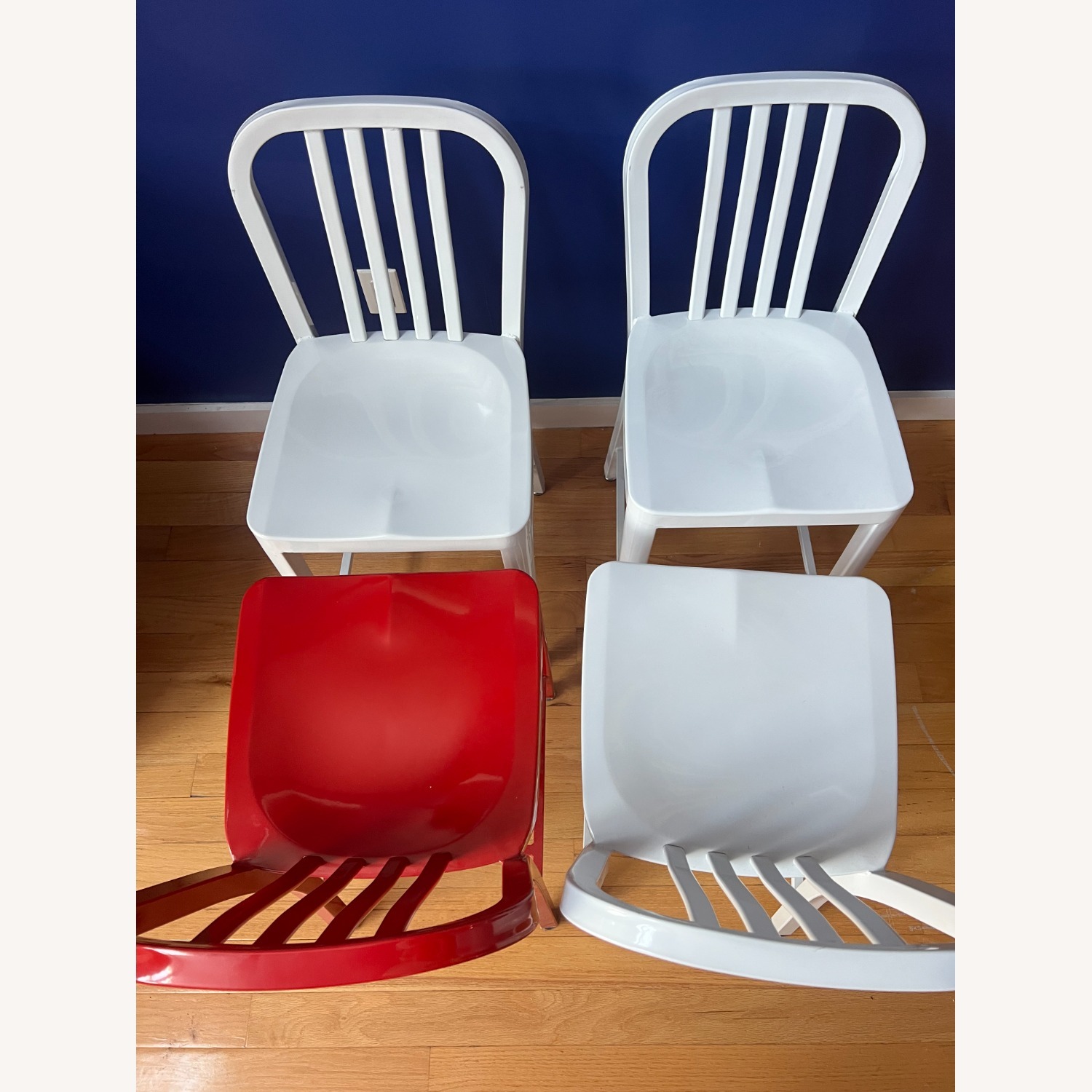 White and Red Counter Height Charis - image-3