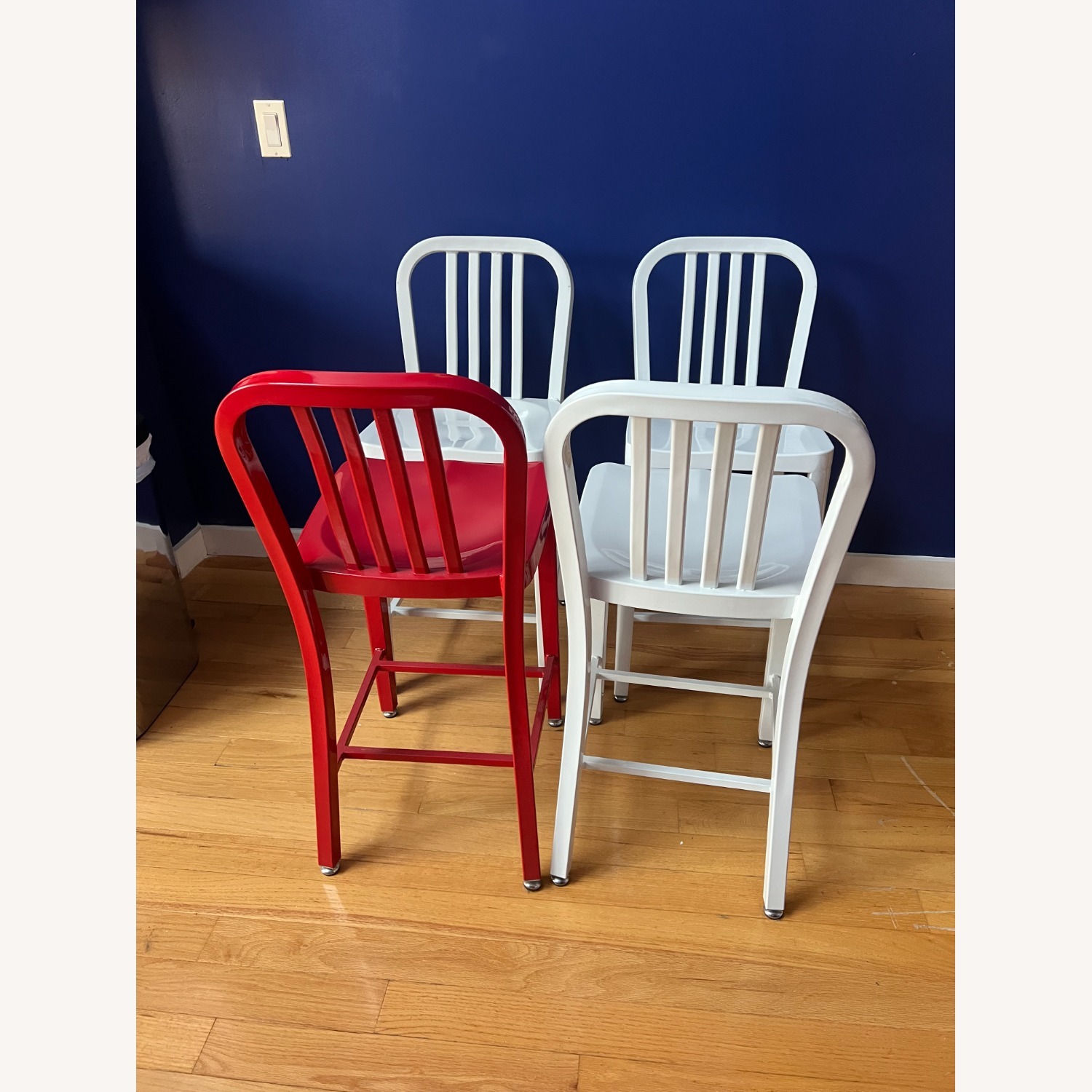 White and Red Counter Height Charis - image-4