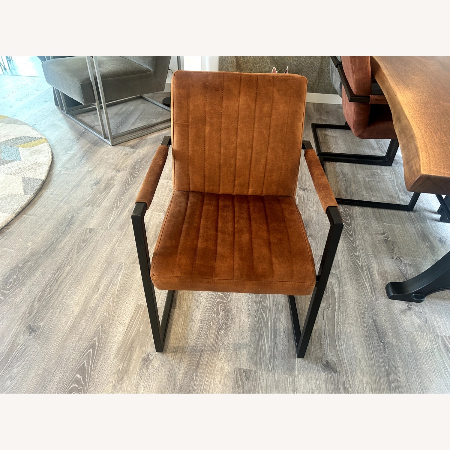 Black Walnut Dining Table W 6 Chairs - image-5