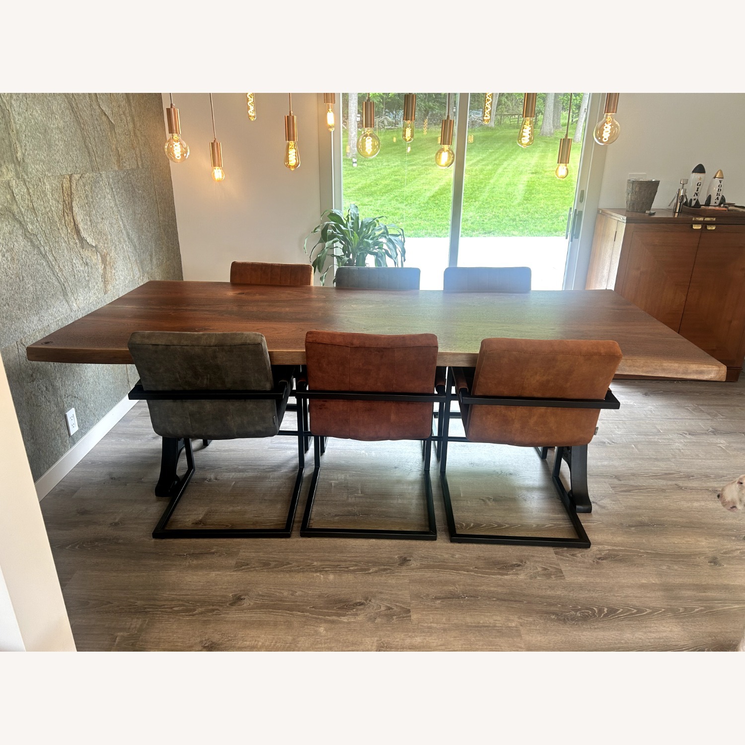 Black Walnut Dining Table W 6 Chairs - image-2