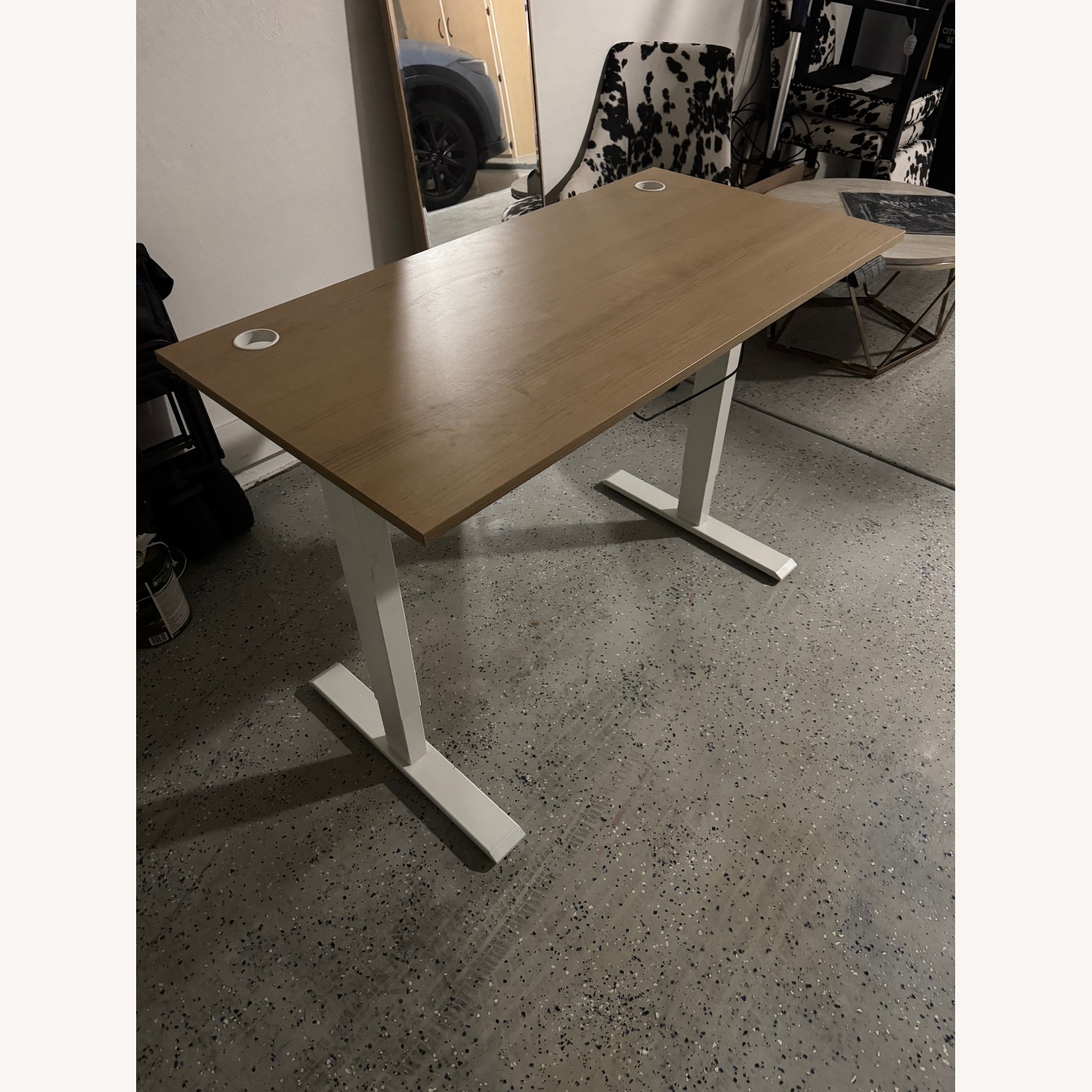 Wayfair Standing Desk - Natural Wood & White - image-4