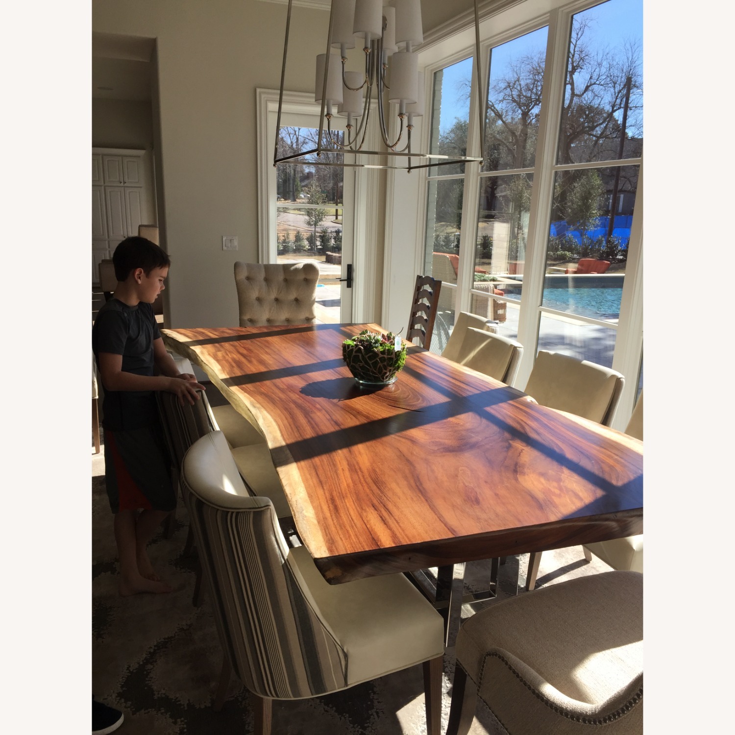 Custom Live-edge oak Dining Table - image-2