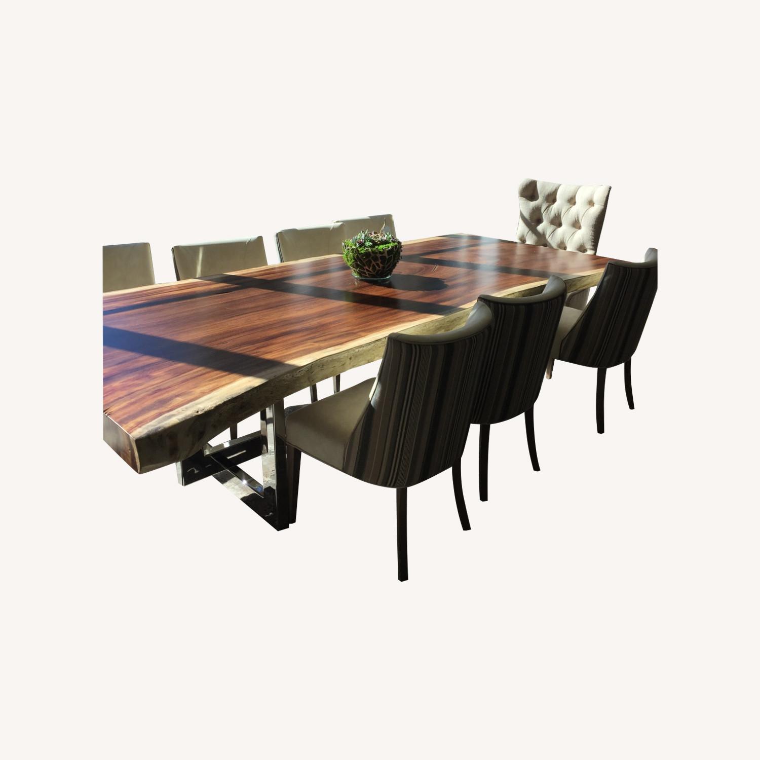 Custom Live-edge oak Dining Table - image-0