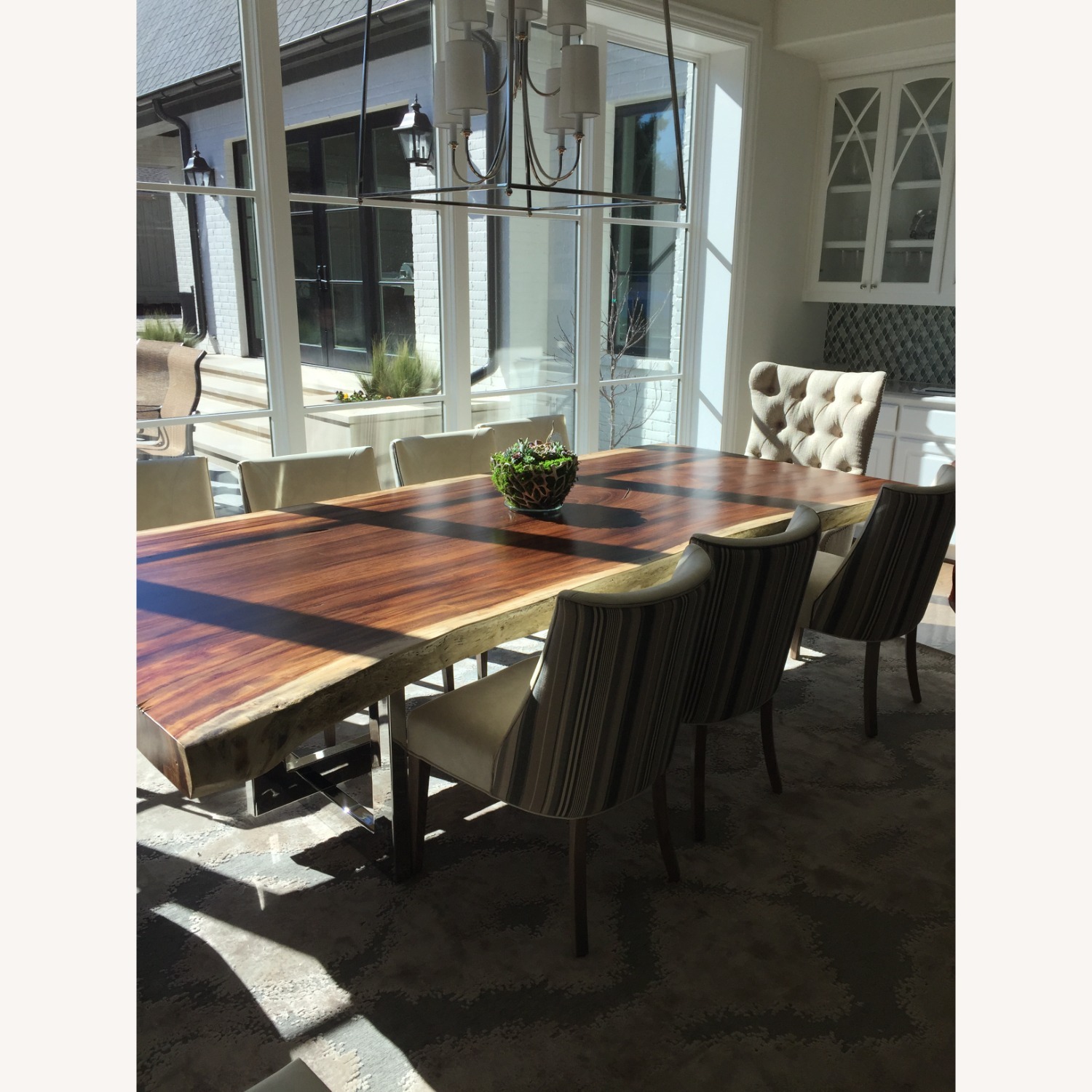 Custom Live-edge oak Dining Table - image-1
