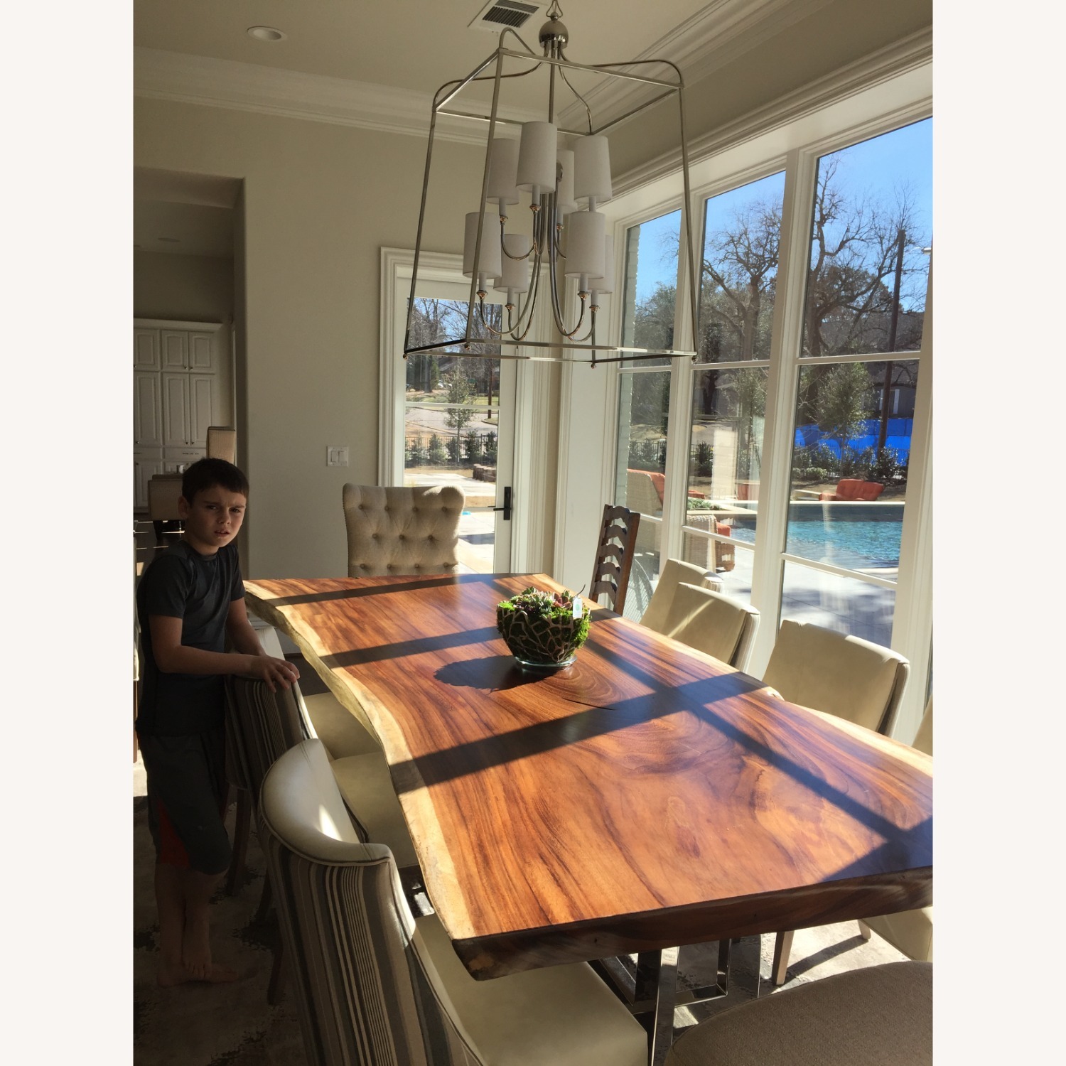 Custom Live-edge oak Dining Table - image-3