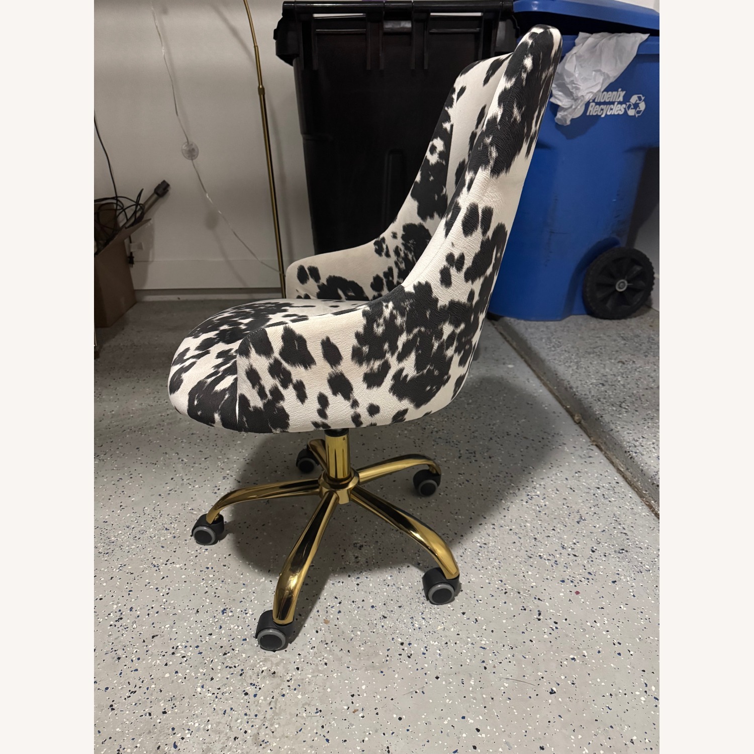 Fun Cowprint Swivel Chair for Your Home Office - image-3