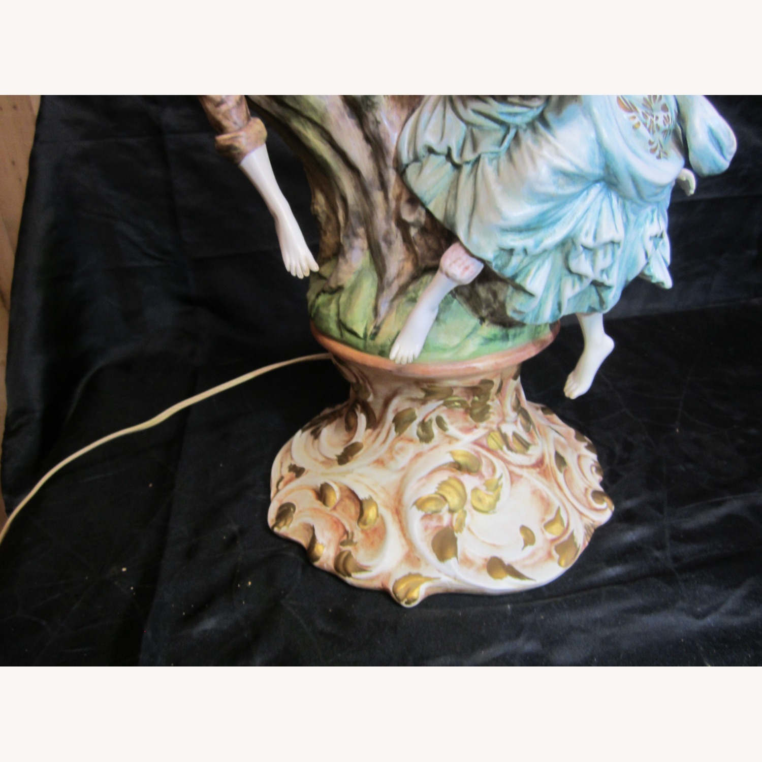 Retro Ornate Capodimonte Style Lamp Made In Italy - image-8