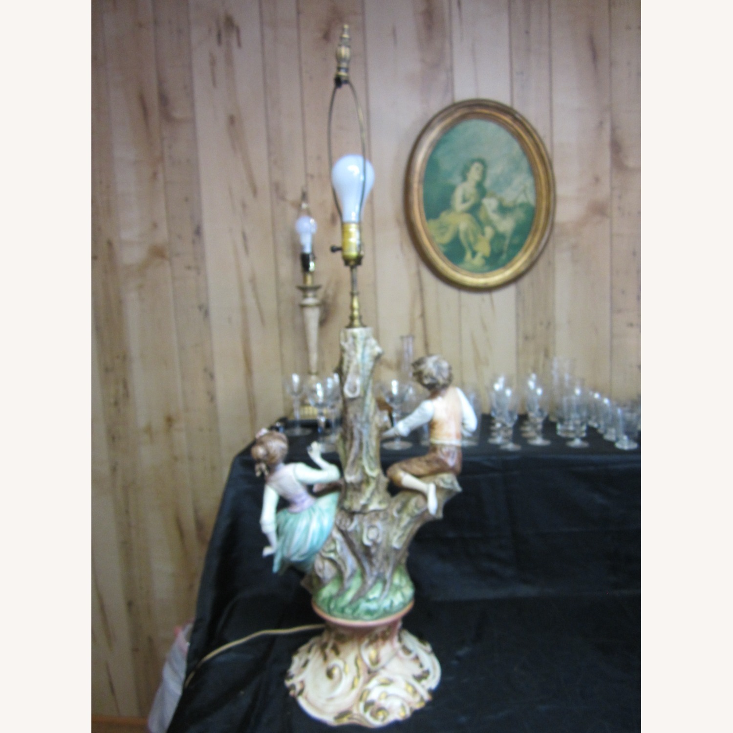 Retro Ornate Capodimonte Style Lamp Made In Italy - image-4