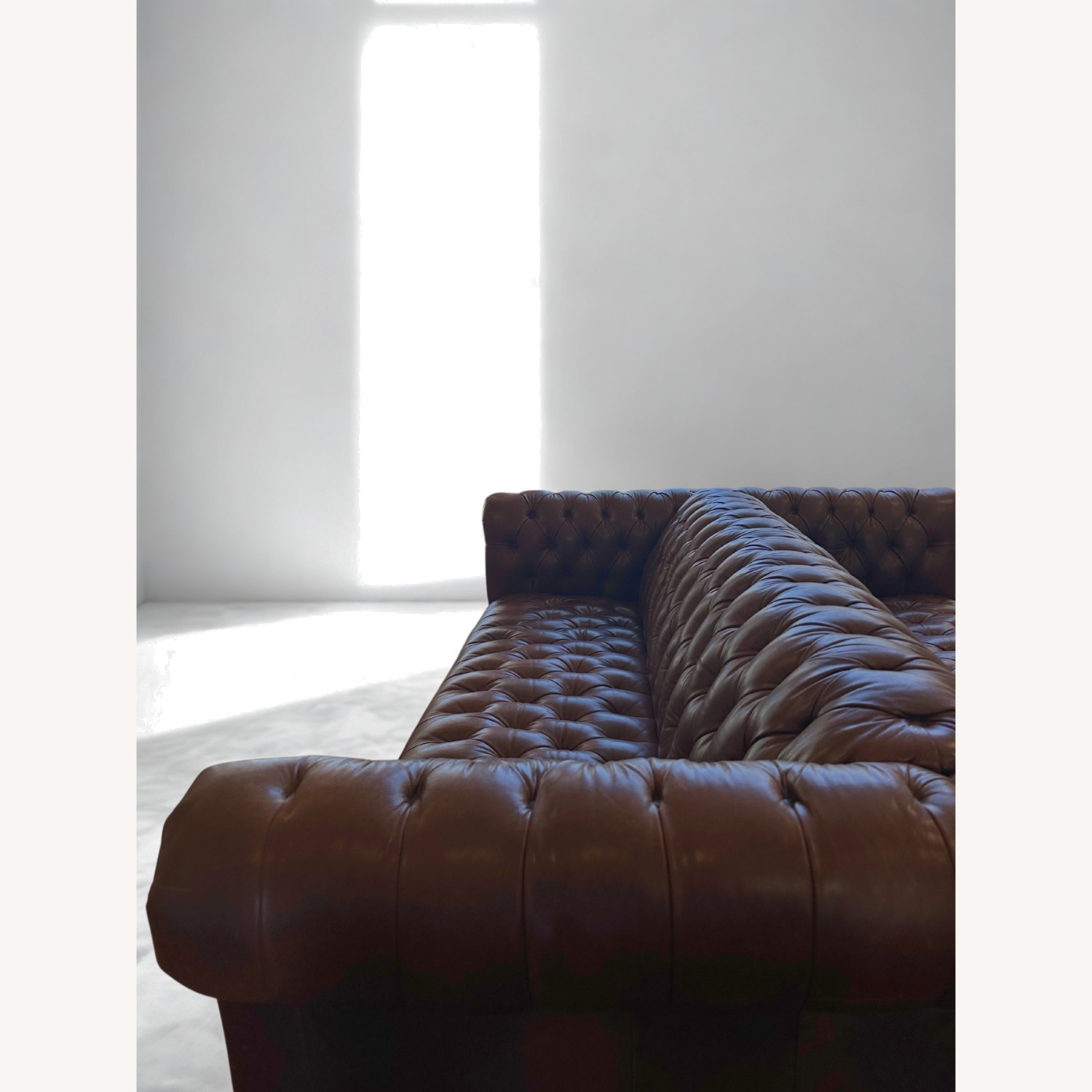 Vintage Full Grain Leather Chesterfield Sofa - image-3