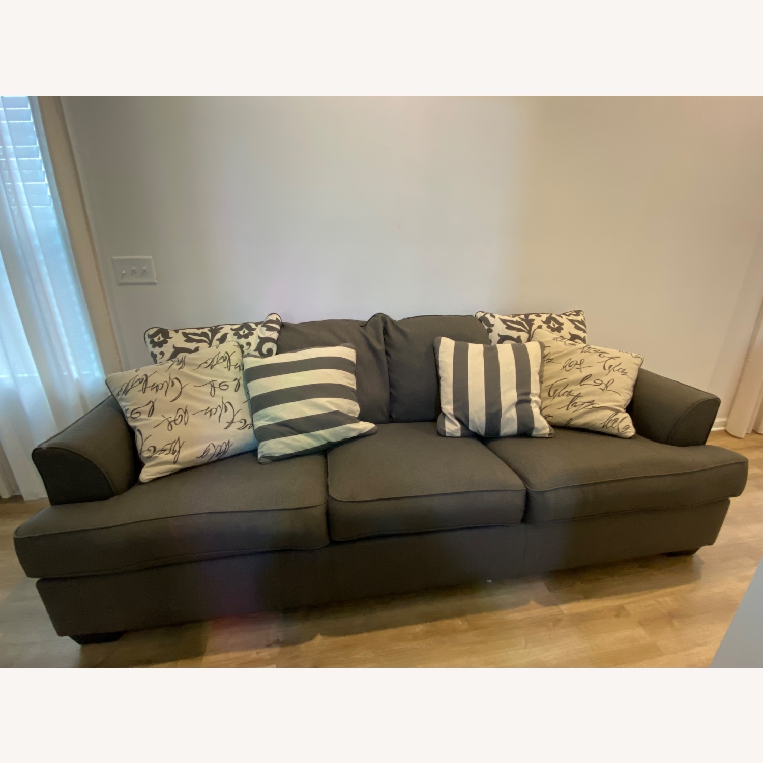 Ashley Furniture Levon Charcoal Grey Sofa - image-1