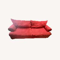 Red Microfiber 2 Seater Sofa 