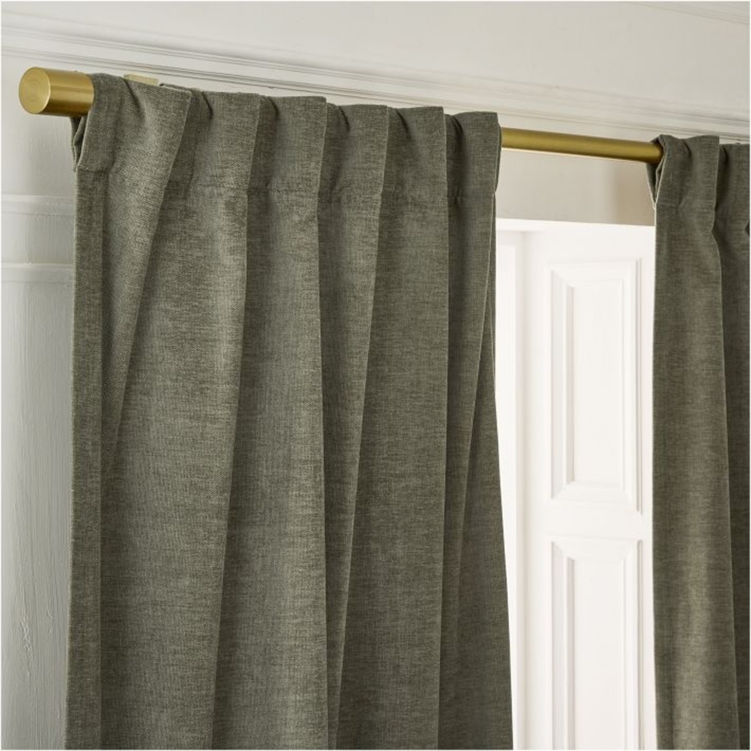 West Elm Worn Velvet Blackout Curtain - image-4