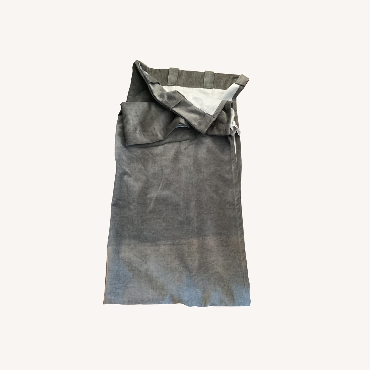 West Elm Worn Velvet Blackout Curtain - image-0