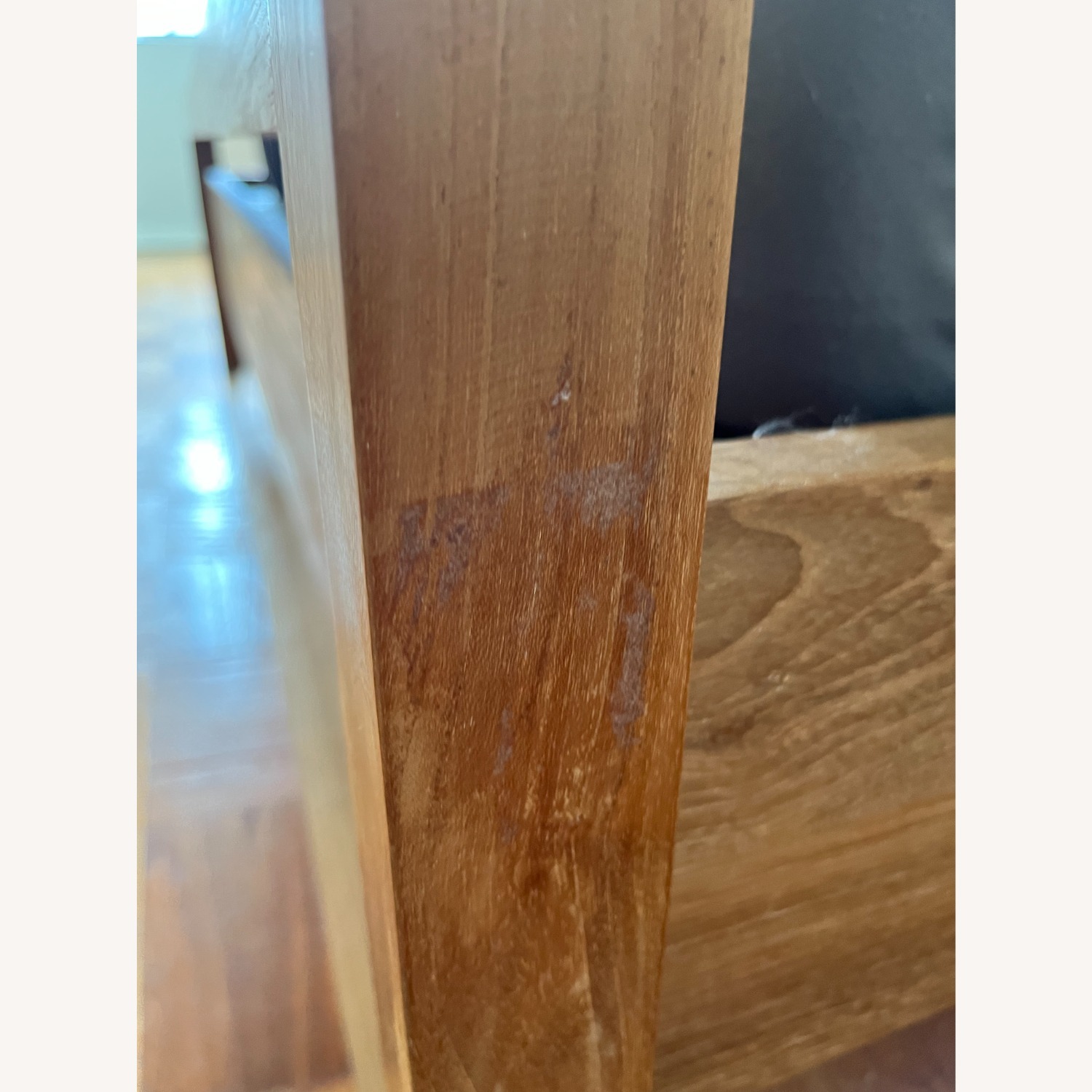 Crate & Barrel Linea Natural Teak Wood Queen Bed - image-6