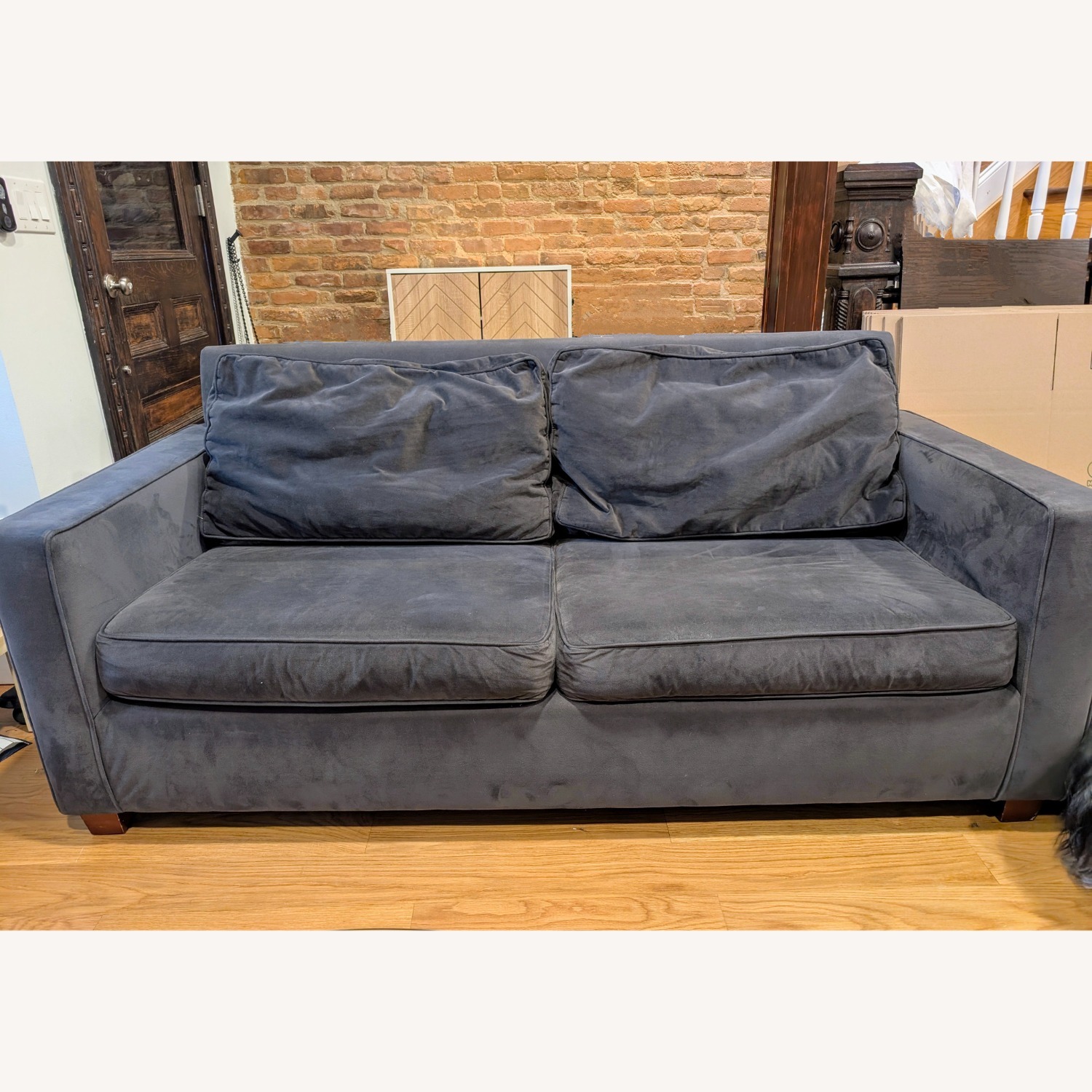 West Elm Shadow Velvet Henry Sofa - image-2