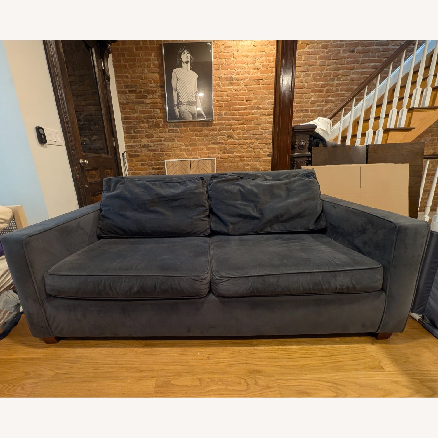 West Elm Shadow Velvet Henry Sofa - image-3
