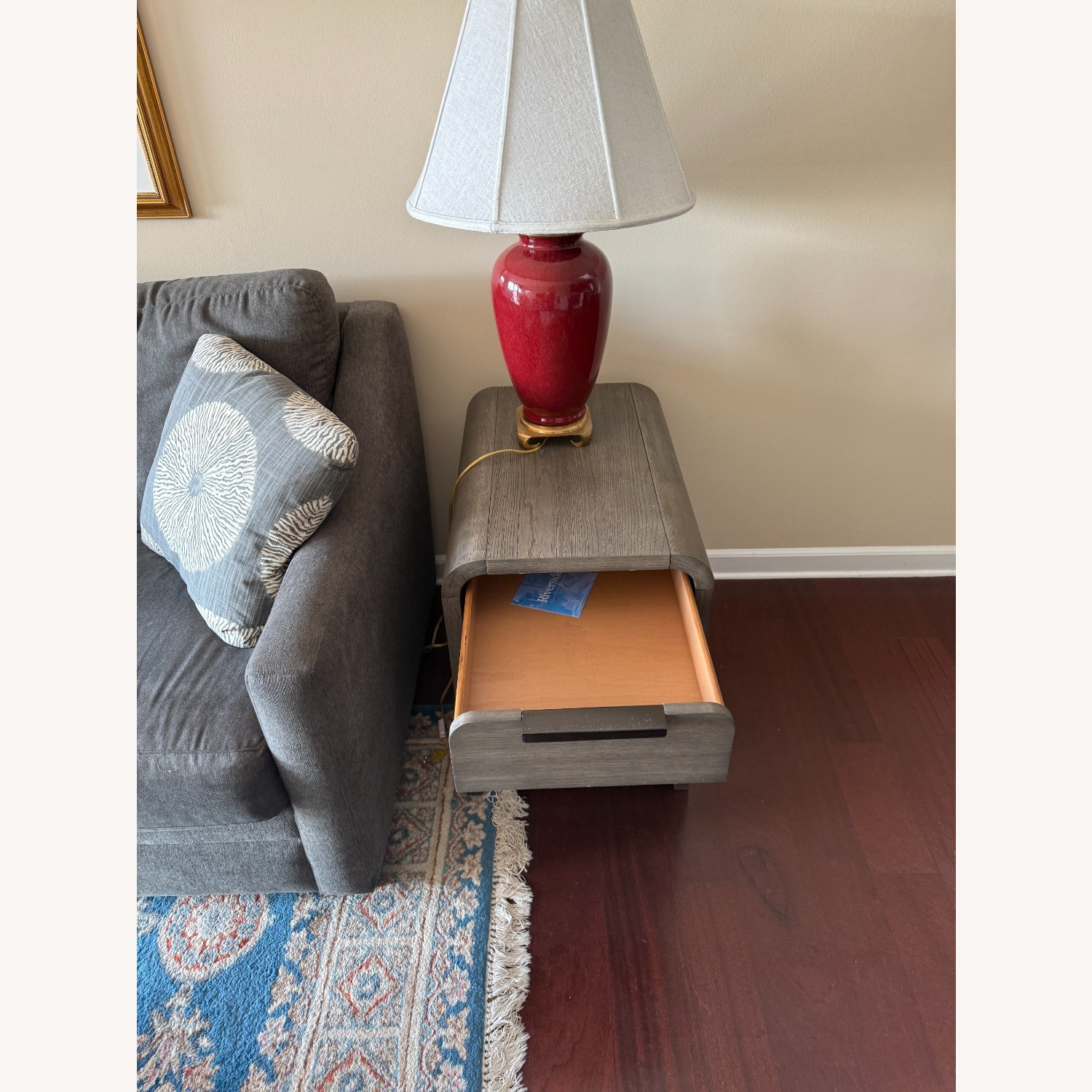 Thick Solid Wood Side Table - image-2