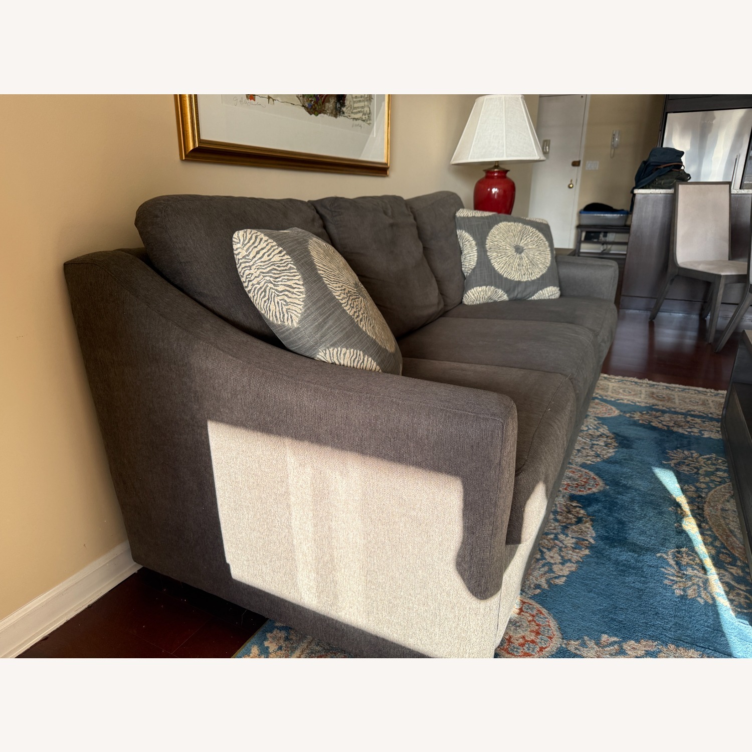 Comfy Sleeper Sofa & Pillows  - image-2