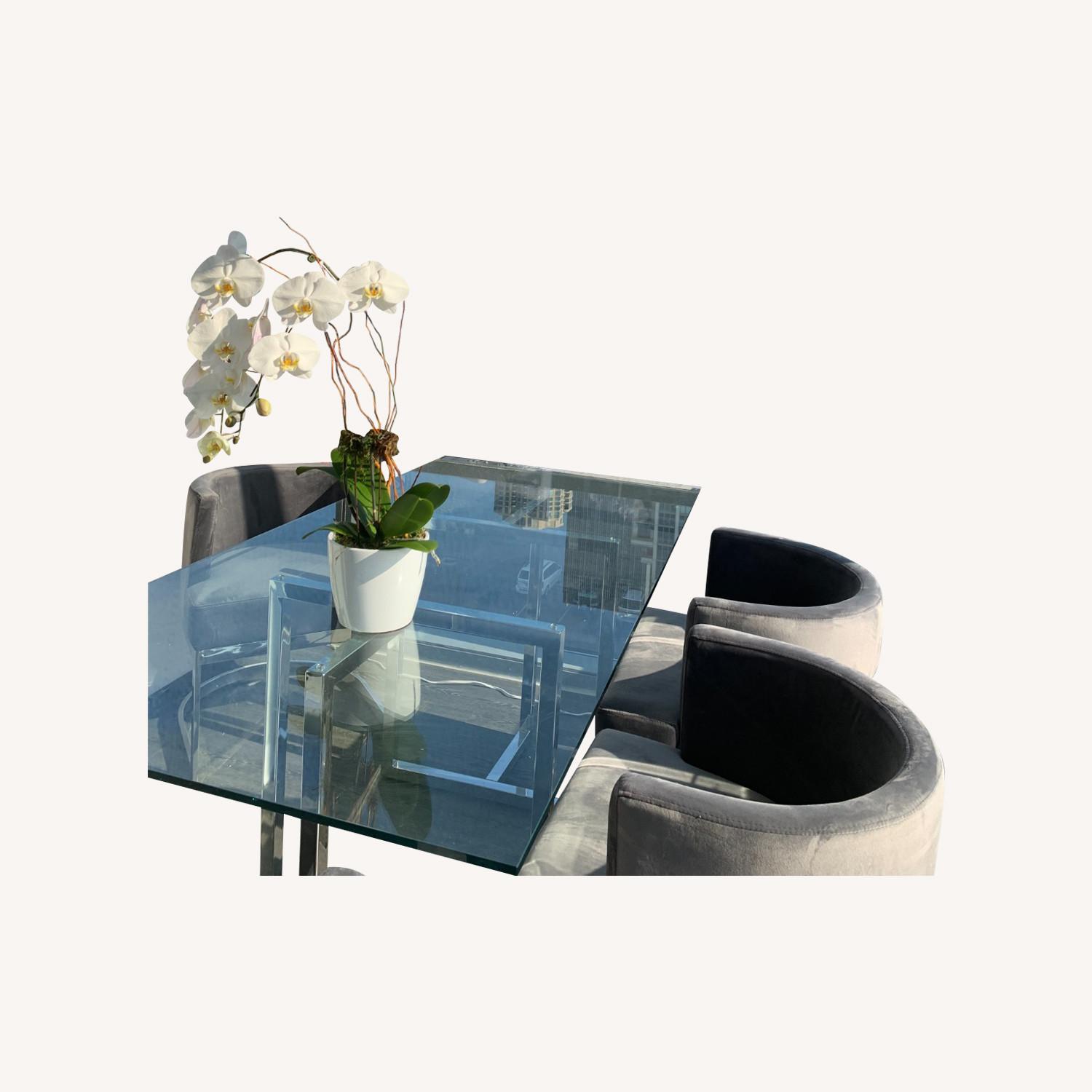 Silverado Chrome 72" Rectangular Dining Table - image-4