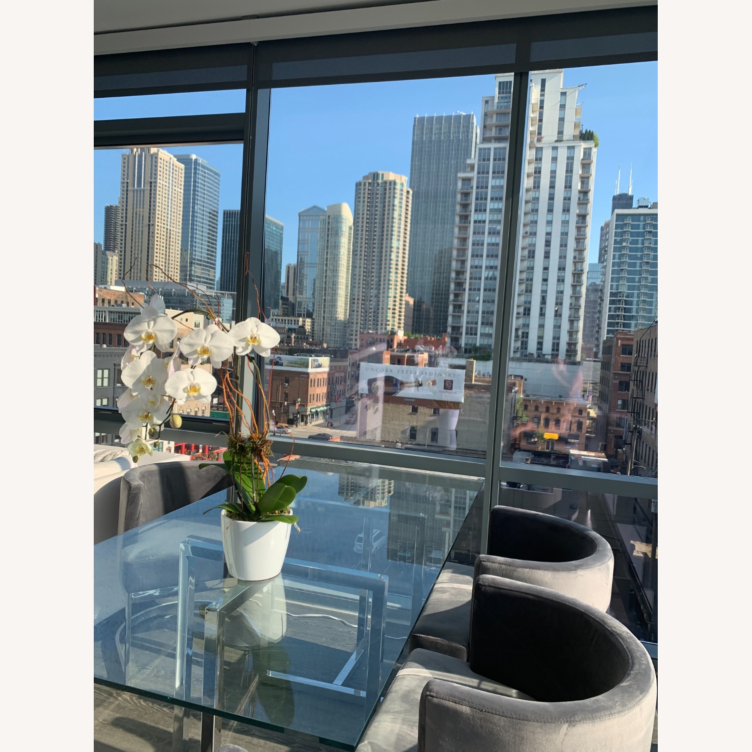 Silverado Chrome 72" Rectangular Dining Table - image-1