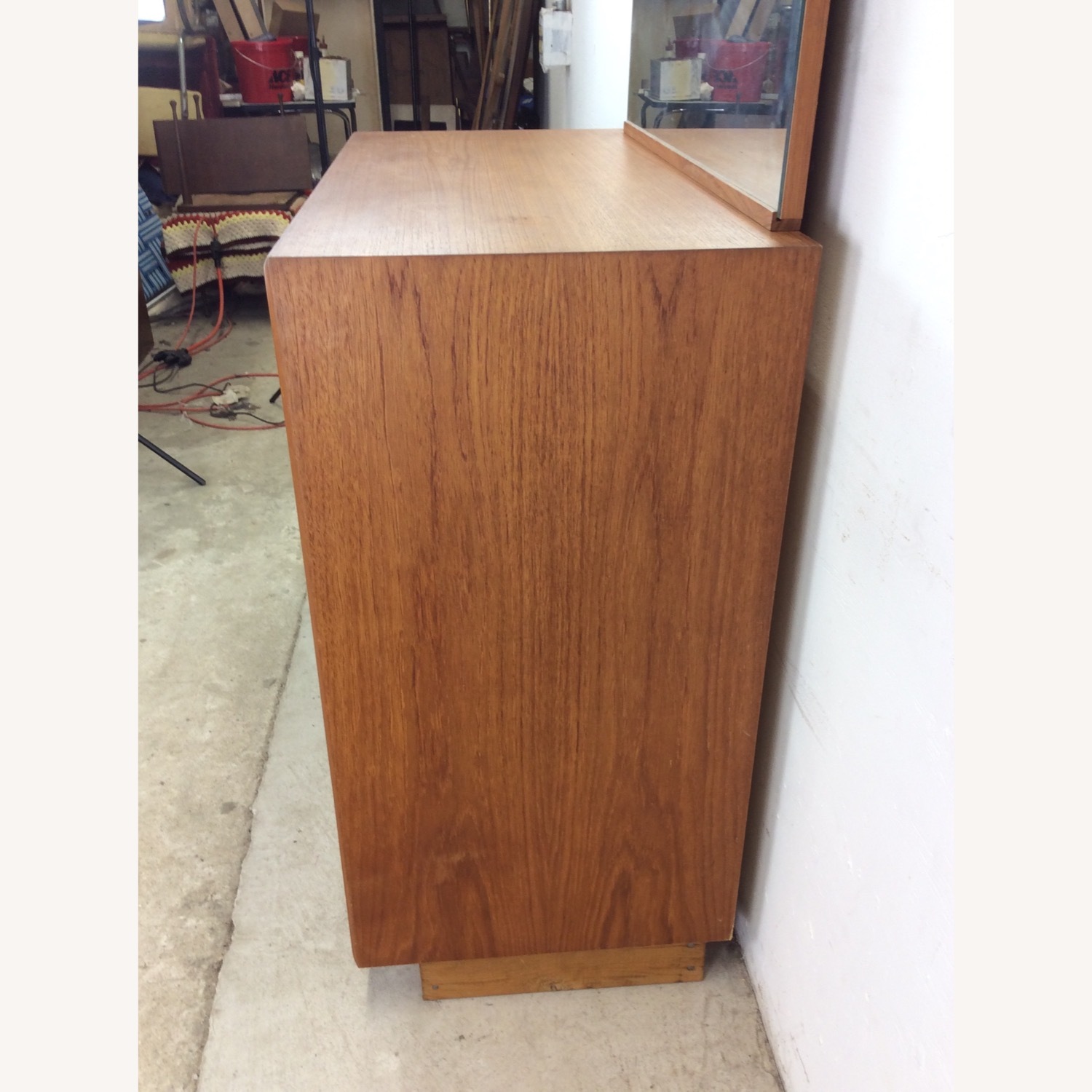 Danish Teak Highboy Dresser with Mounted Mirror - image-8