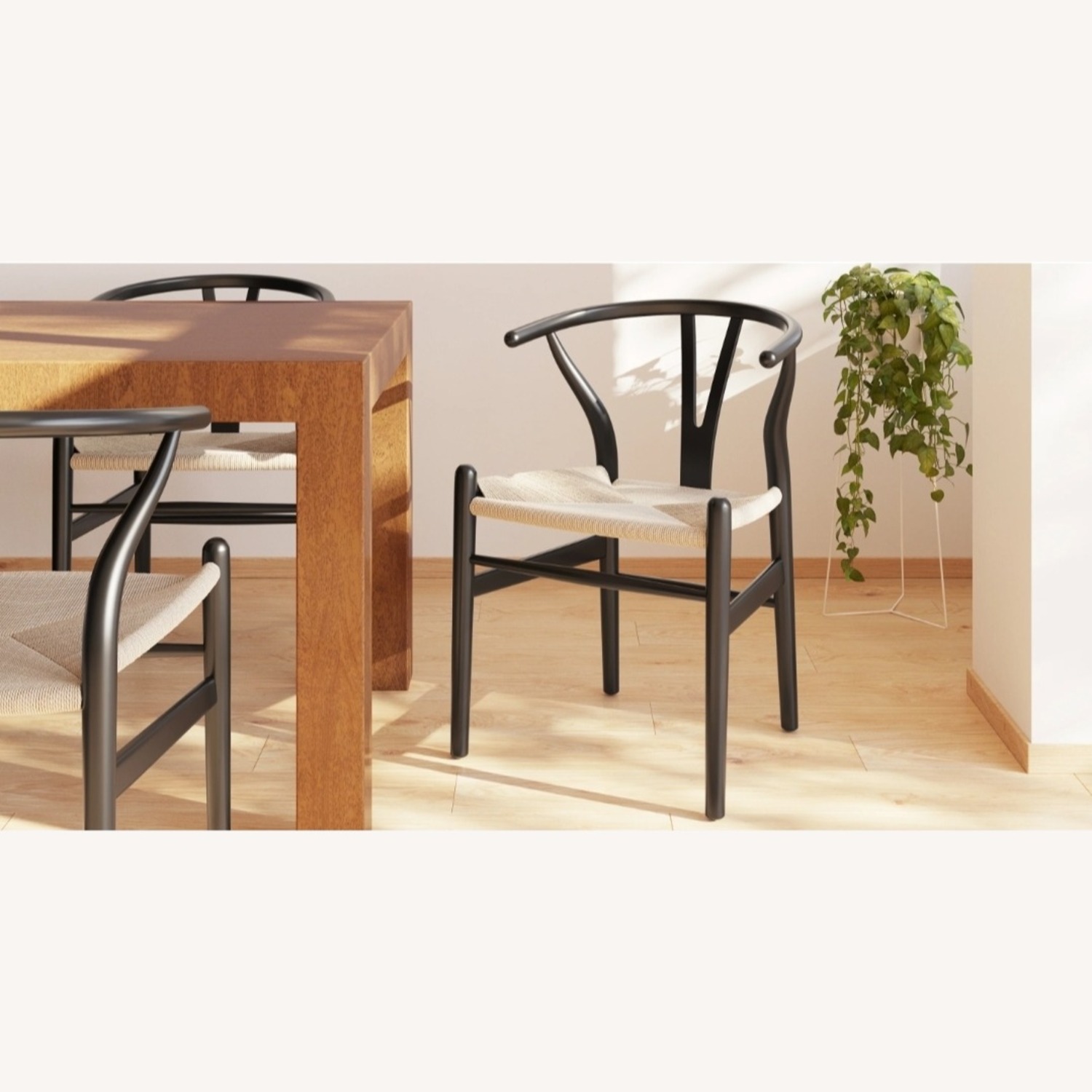 Poly & Bark Black Weave Chair Set - image-1