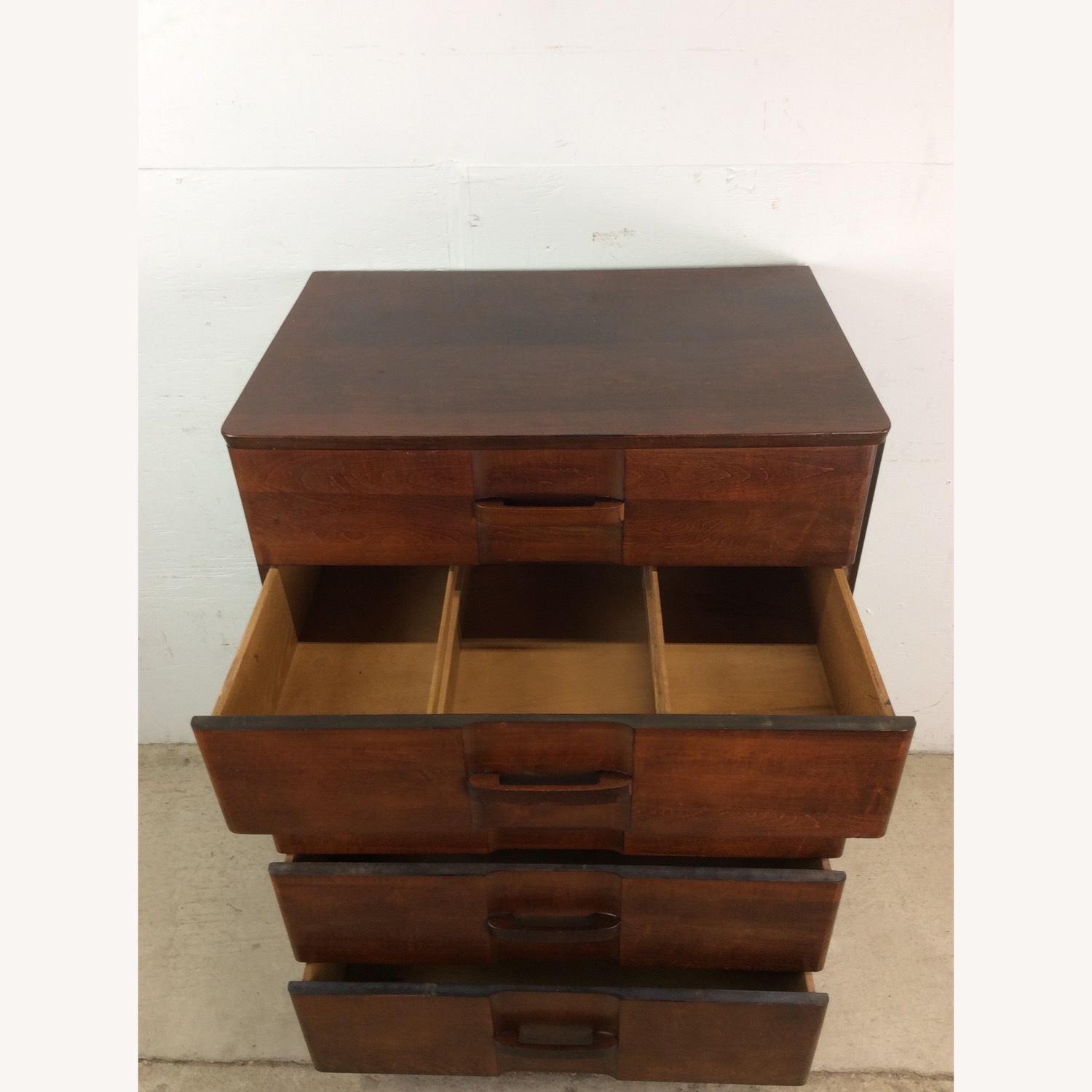 Art Deco Highboy Dresser with Unique Curved Fronts - image-28