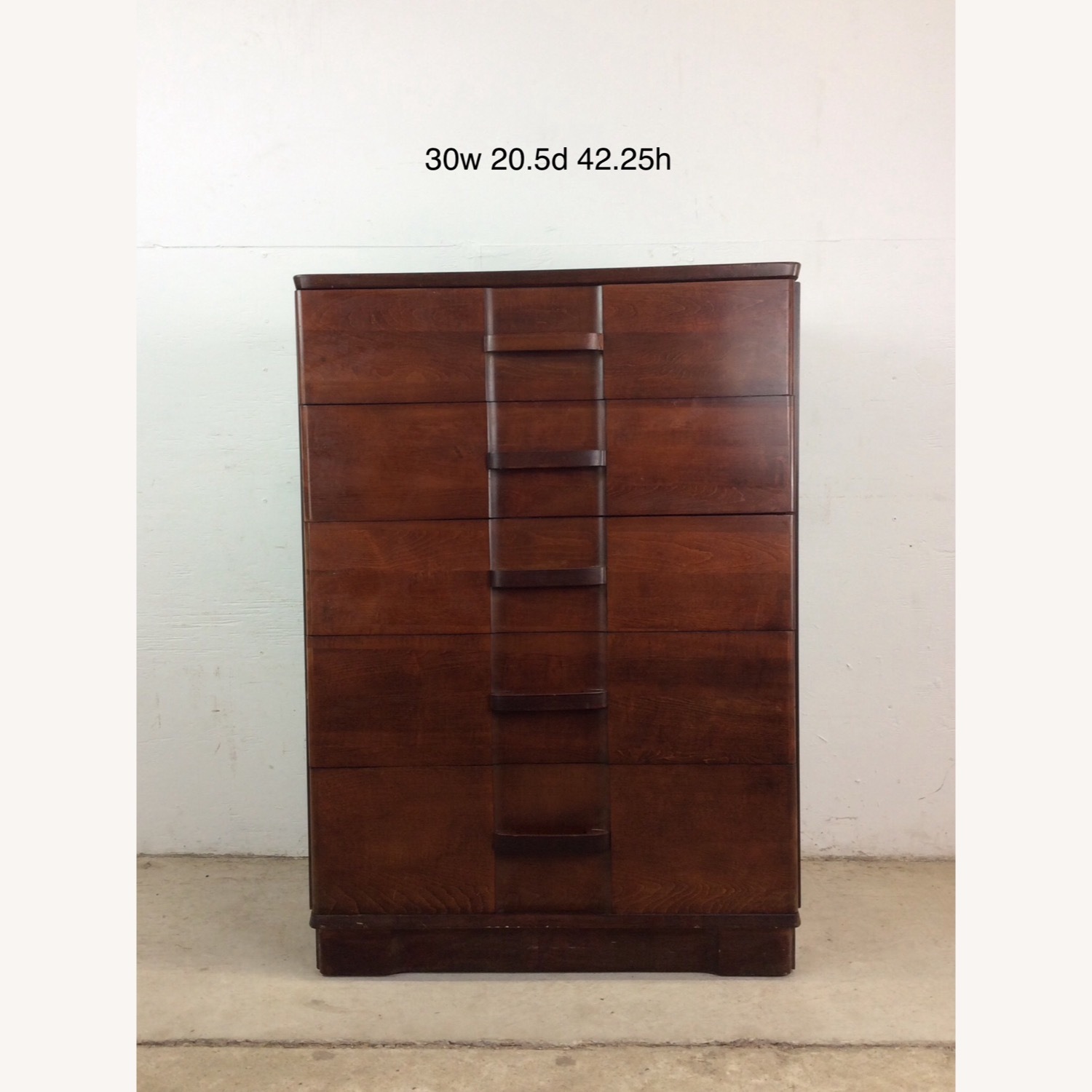 Art Deco Highboy Dresser with Unique Curved Fronts - image-32
