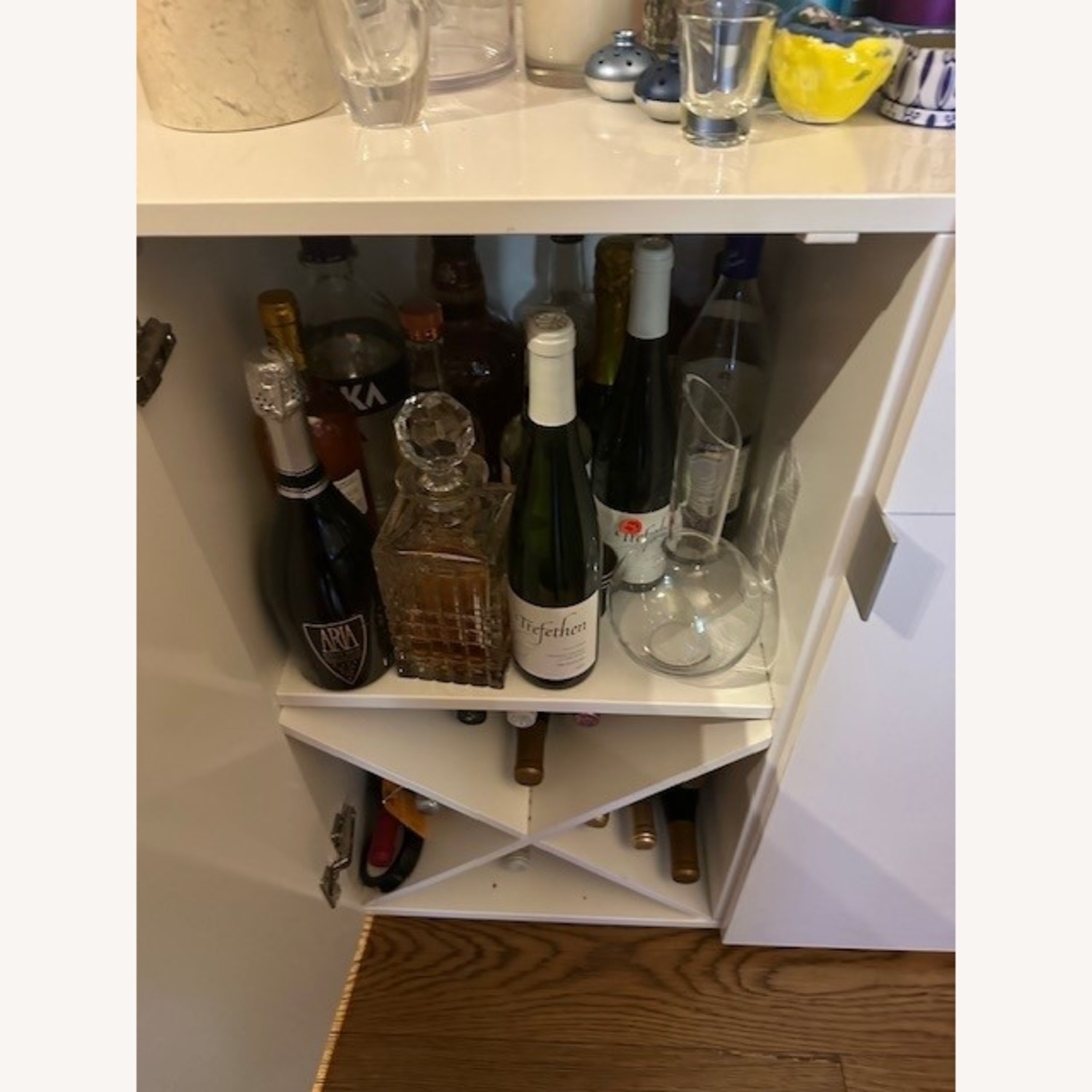 CB2 SWIG White Lacquer Bar Storage - image-3