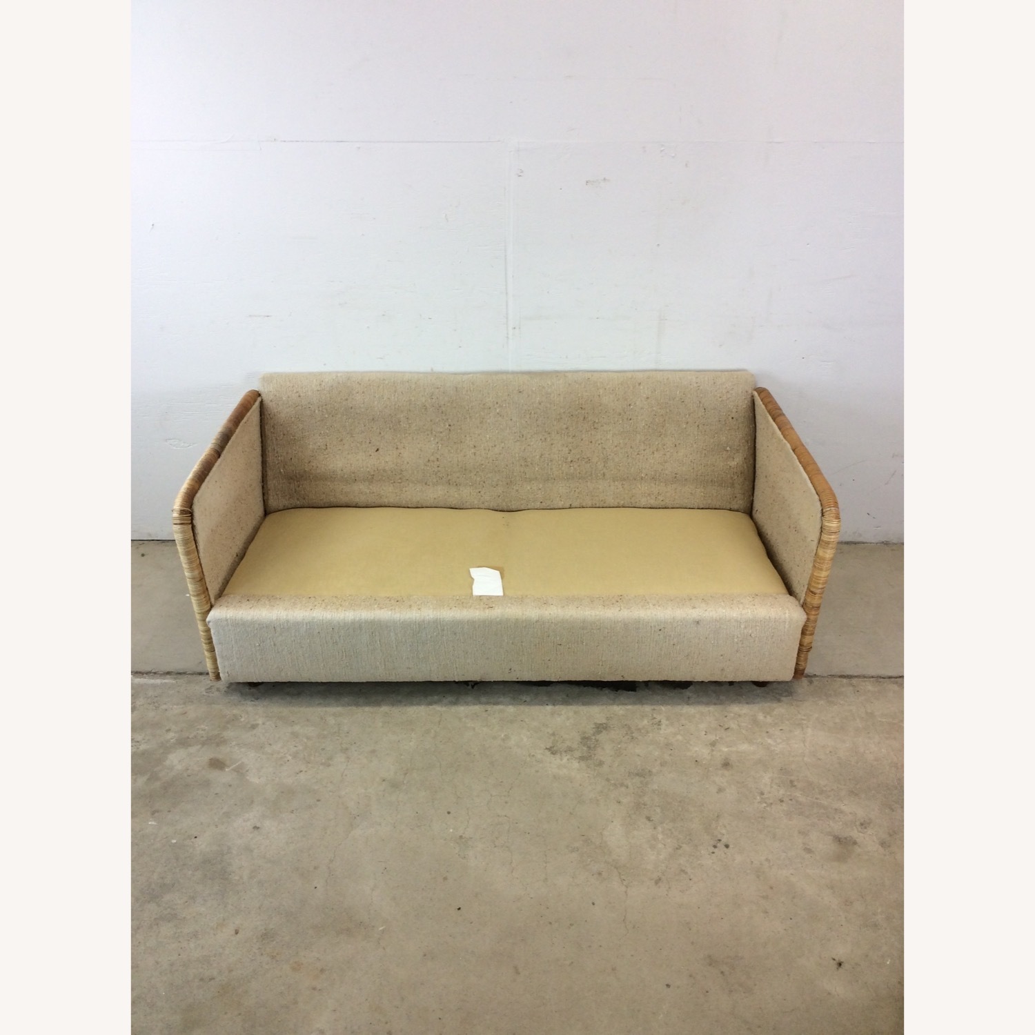 MCM 3 Seater Sofa with Wicker Arms - image-21