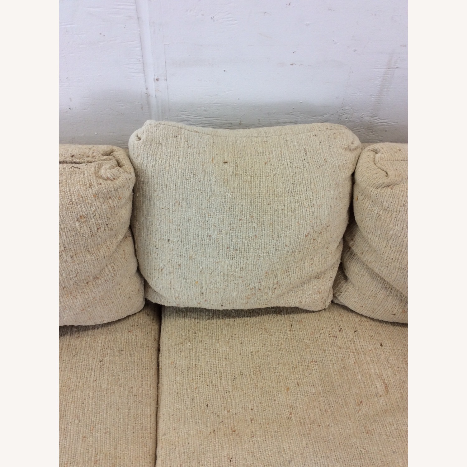 MCM 3 Seater Sofa with Wicker Arms - image-7
