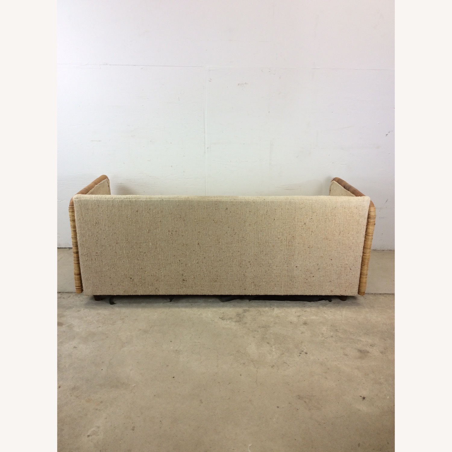 MCM 3 Seater Sofa with Wicker Arms - image-22