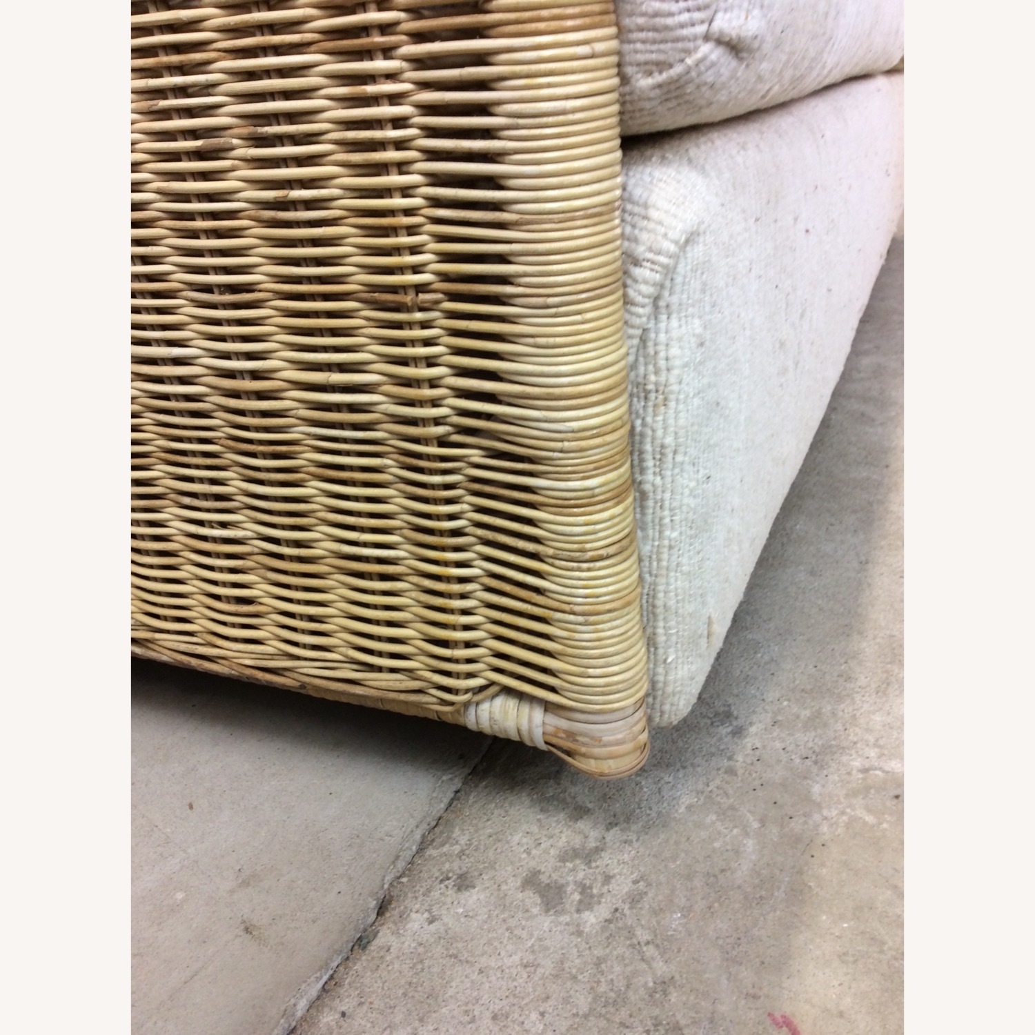 MCM 3 Seater Sofa with Wicker Arms - image-17