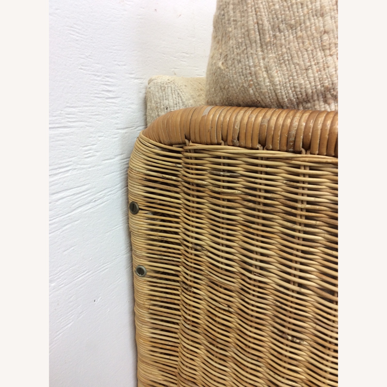 MCM 3 Seater Sofa with Wicker Arms - image-16