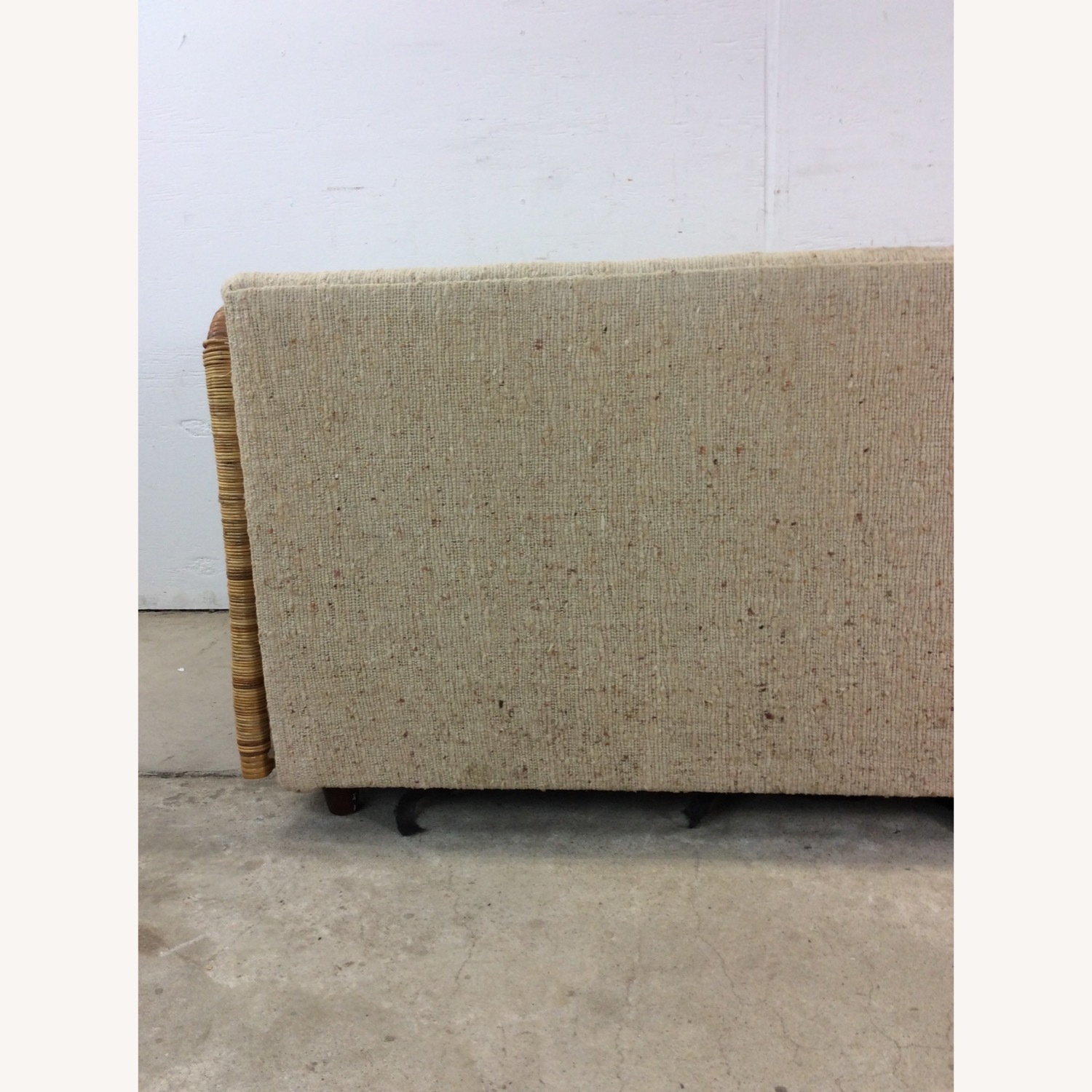 MCM 3 Seater Sofa with Wicker Arms - image-23