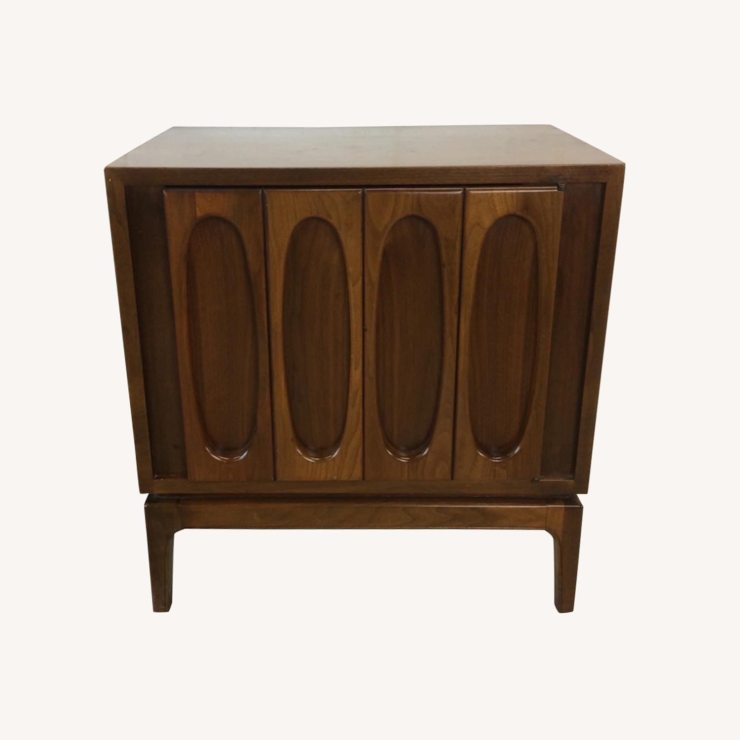 Pair of Mid Century Modern Nightstands in Walnut - image-0