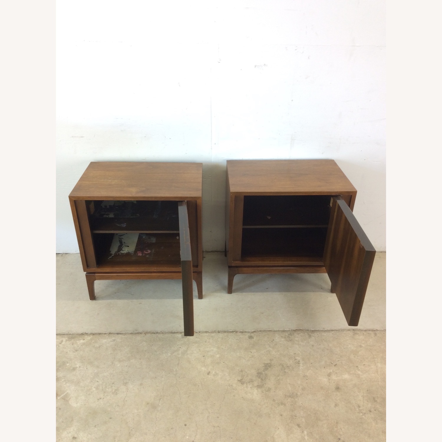 Pair of Mid Century Modern Nightstands in Walnut - image-10