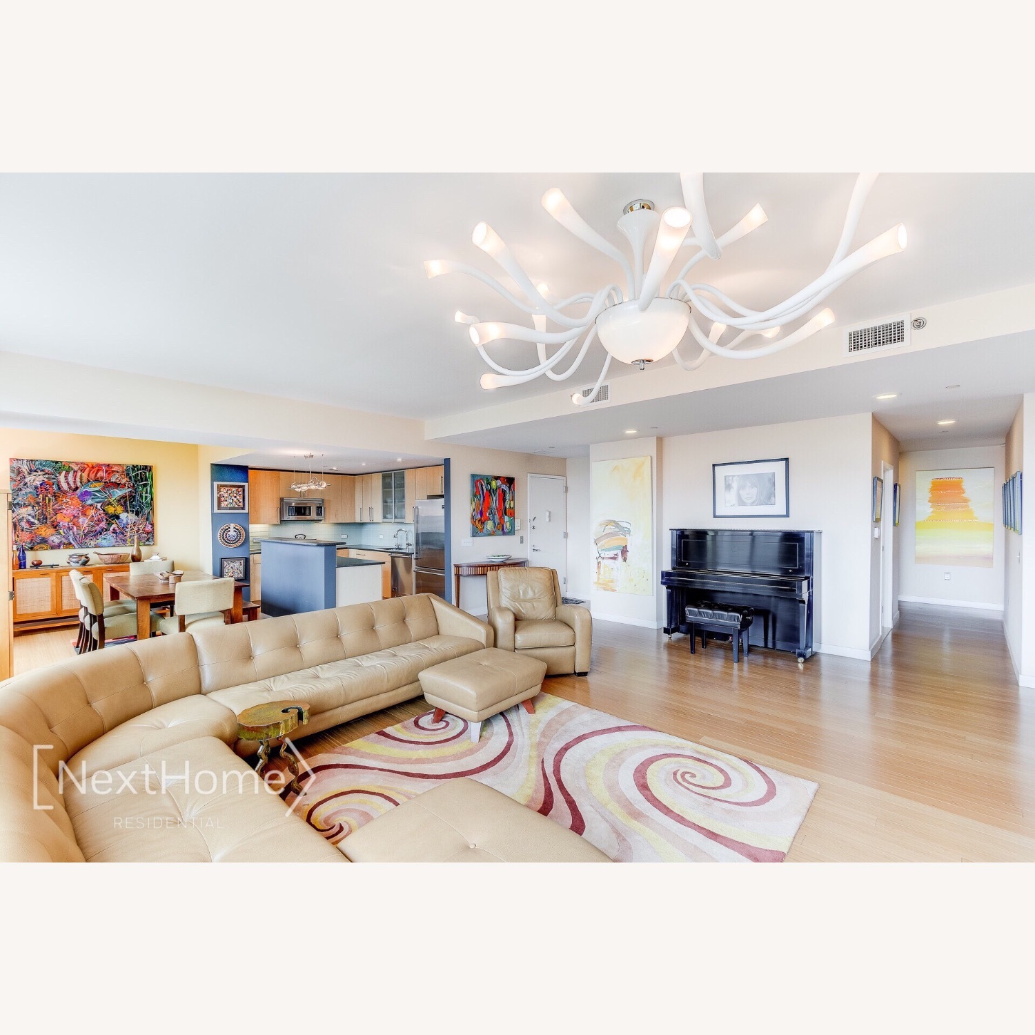 ABC Carpet and Home Leather Sofa - image-2