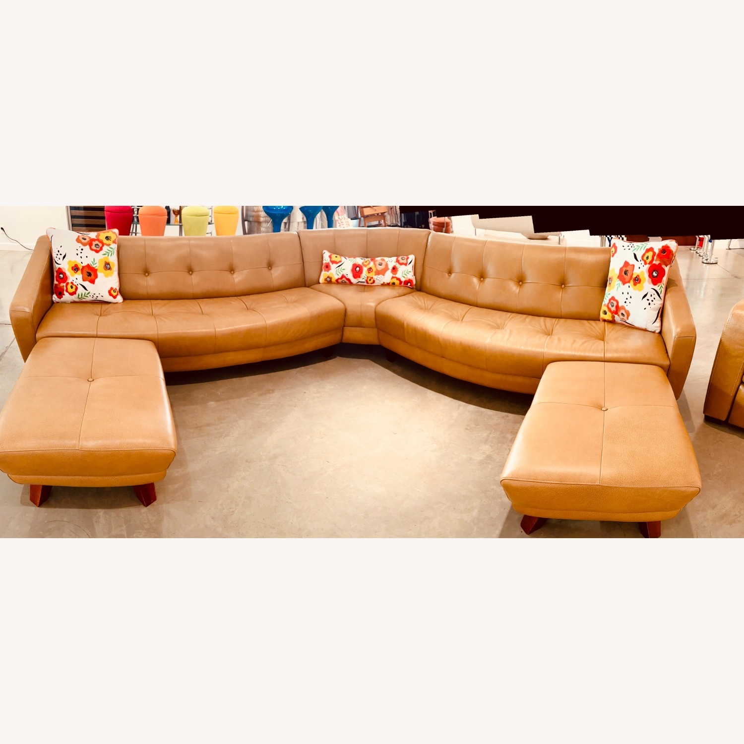 ABC Carpet and Home Leather Sofa - image-0
