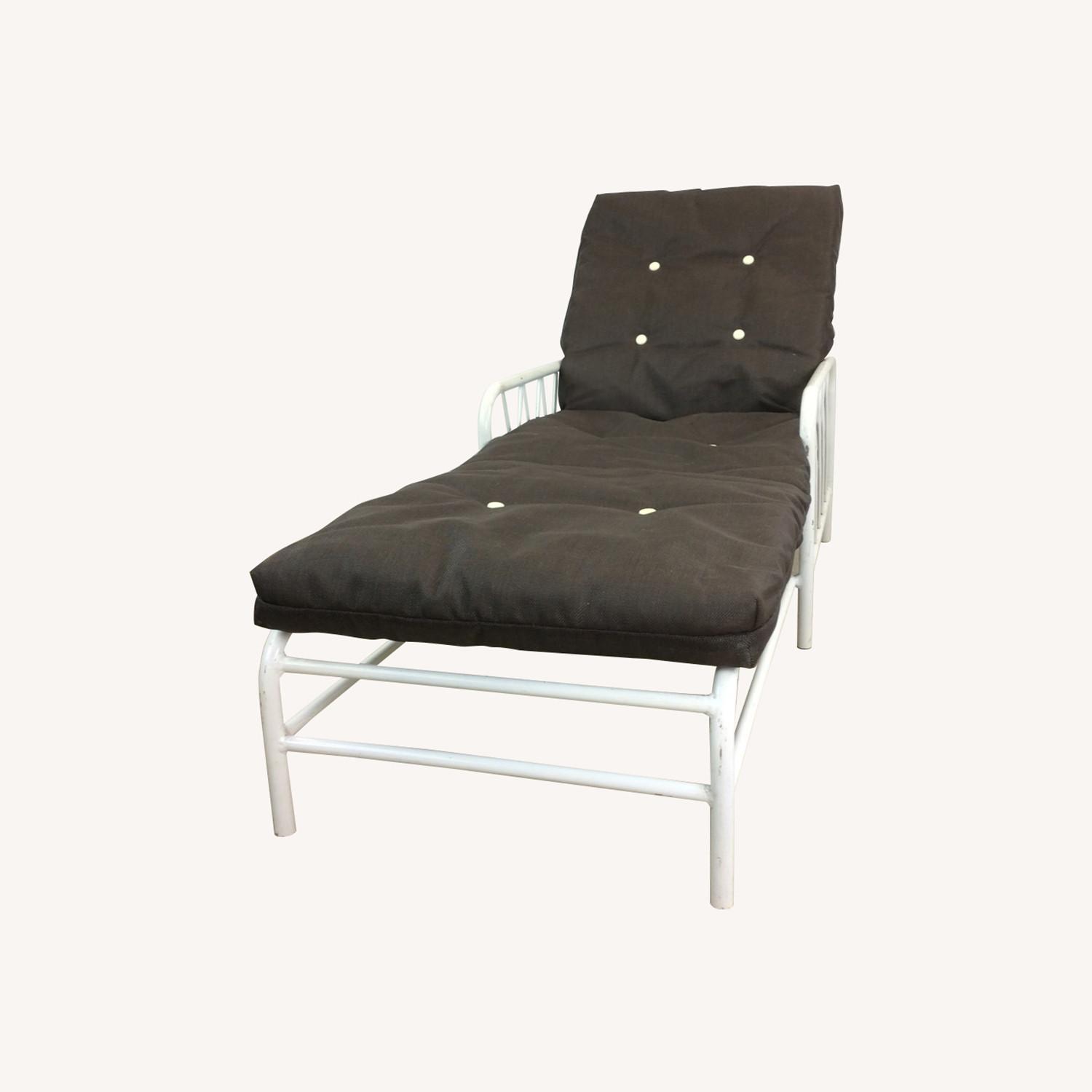 Vintage Outdoor Patio Adjustable Aluminum Lounger - image-0