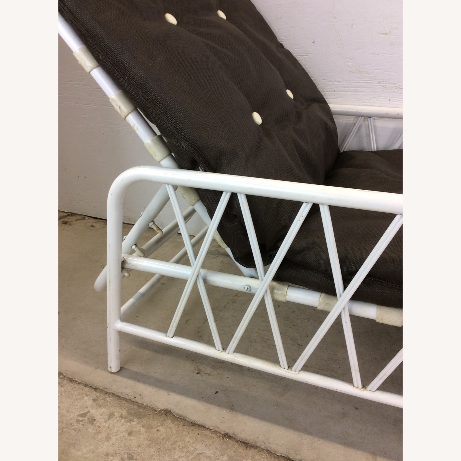 Vintage Outdoor Patio Adjustable Aluminum Lounger - image-19