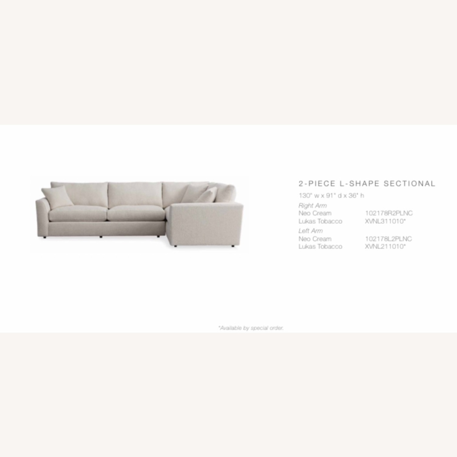 Arhaus Vernon Sectional Couch  - image-2