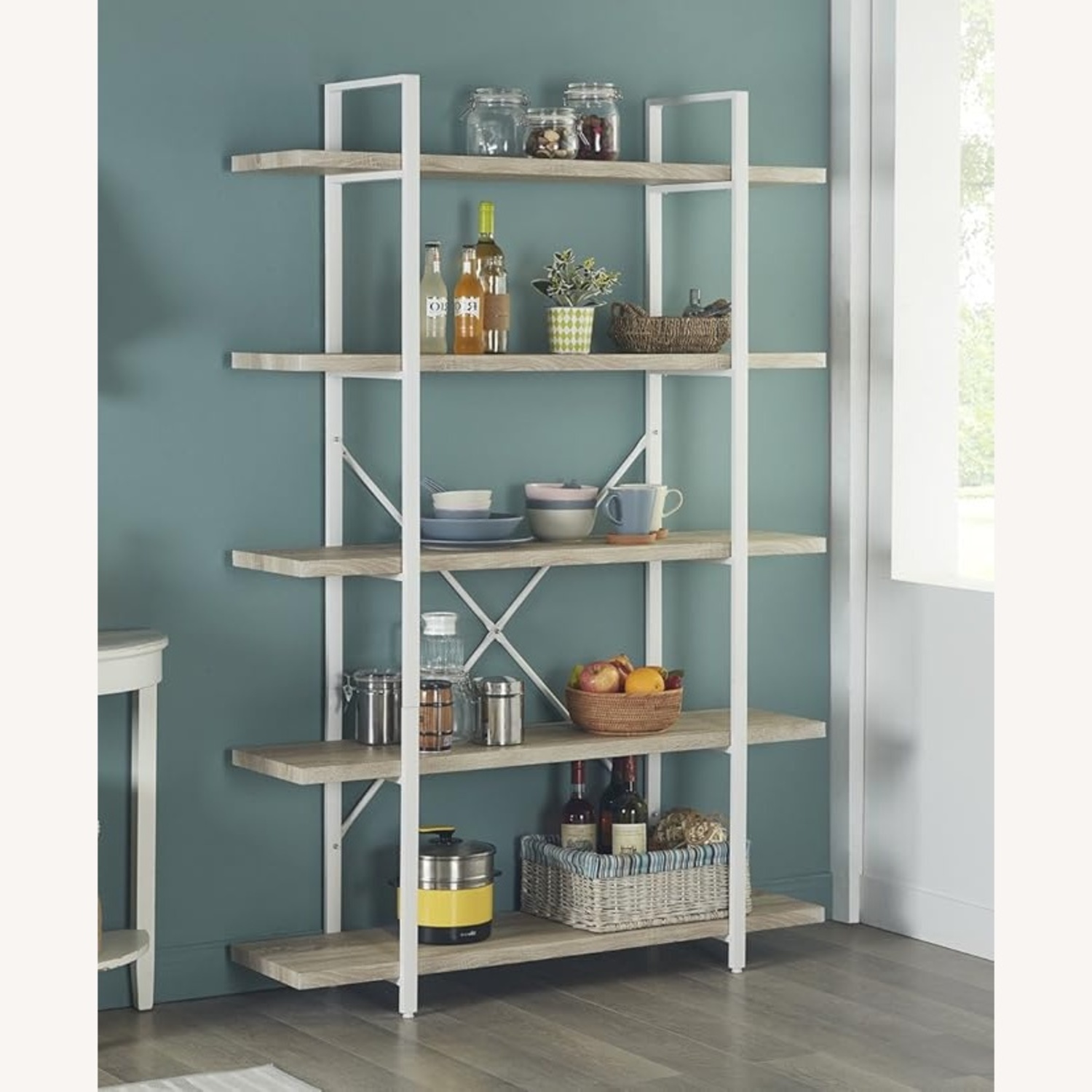 HOMISSUE Light Oak 5-level Shelf - image-10