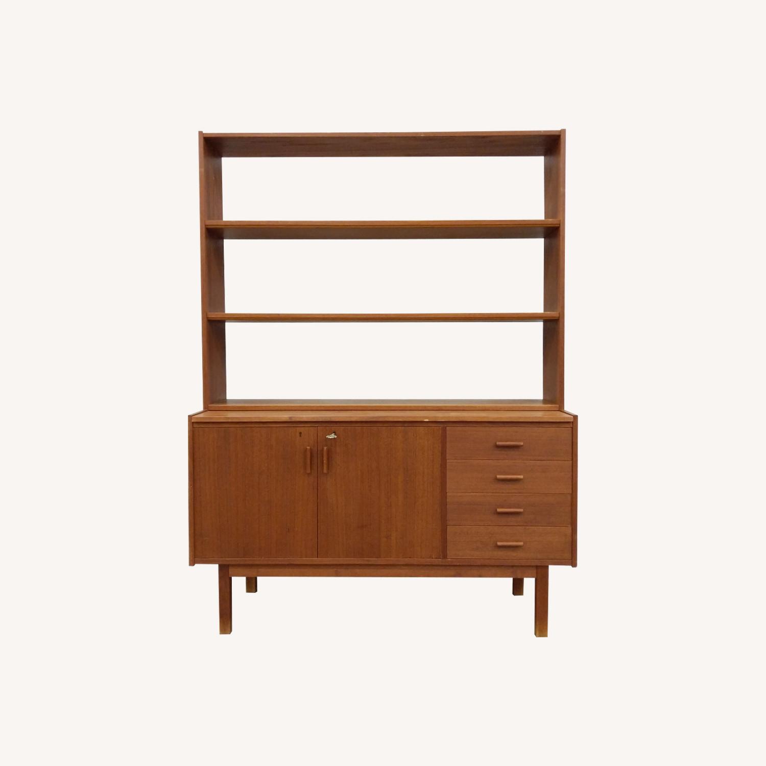 Vintage Swedish Teak Sideboard / Secretary Desk - image-0